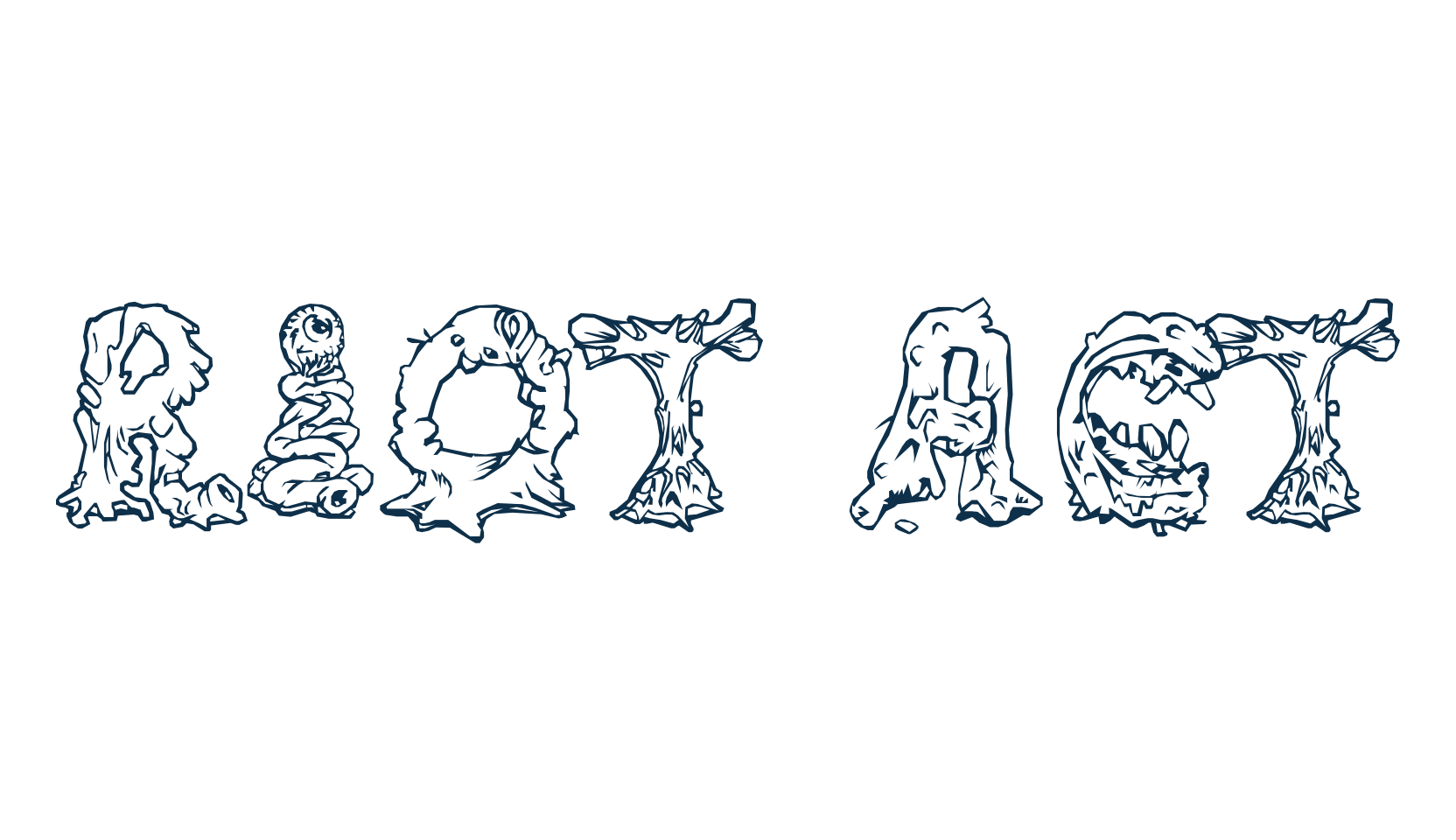 Riot Act, holiday halloween fancy decorative horror font preview