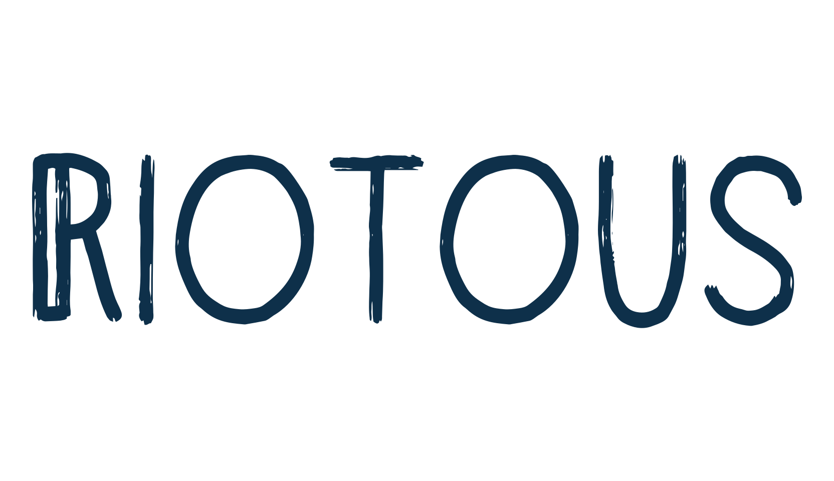Riotous, fancy eroded decorative font preview