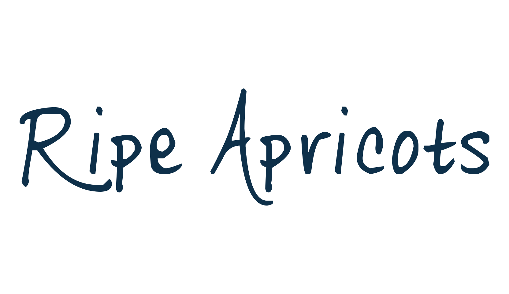 Ripe Apricots, script handwritten fancy decorative calligraphy font preview