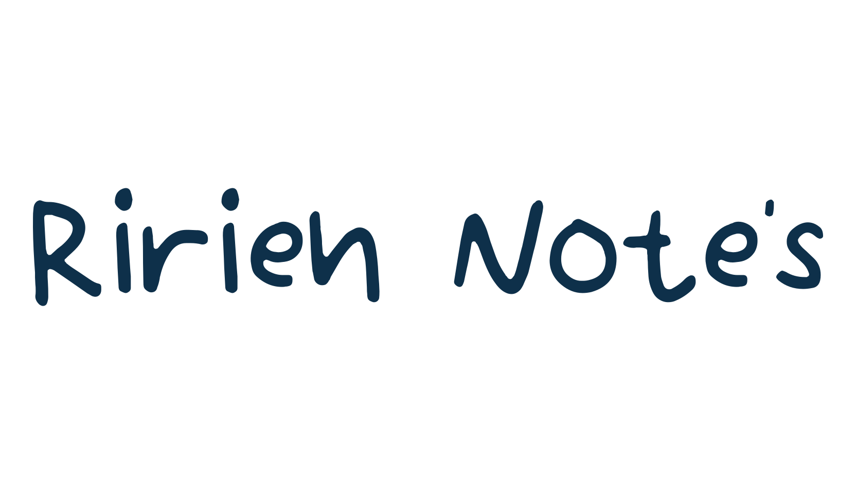 Ririen Note's, handwriting font preview