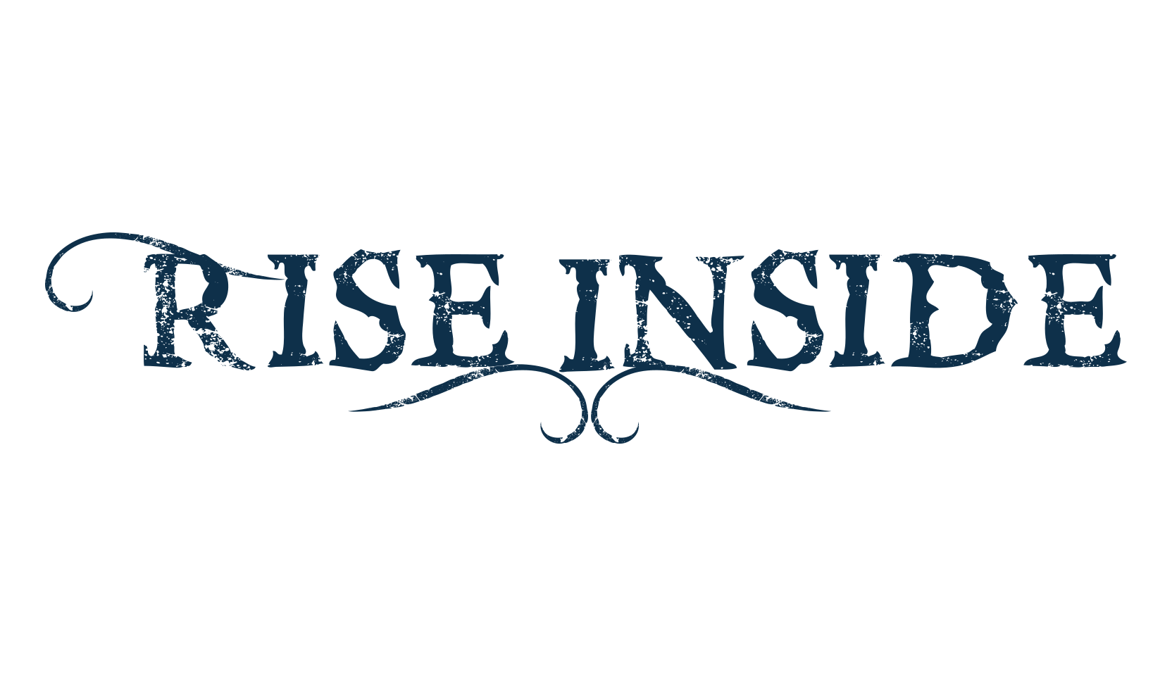 Rise Inside, fancy eroded decorative font preview