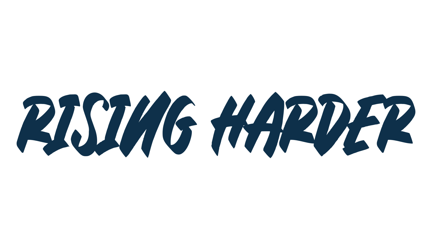 Rising Harder, script brush fancy decorative calligraphy font preview