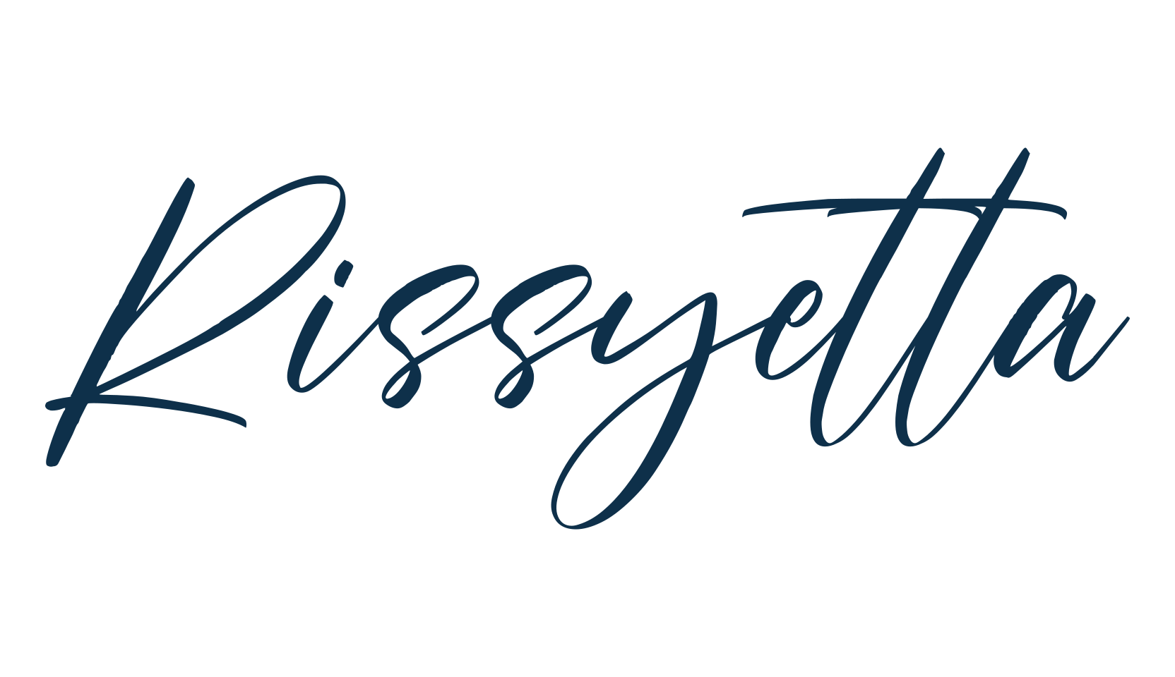 Rissyetta, handwriting font preview