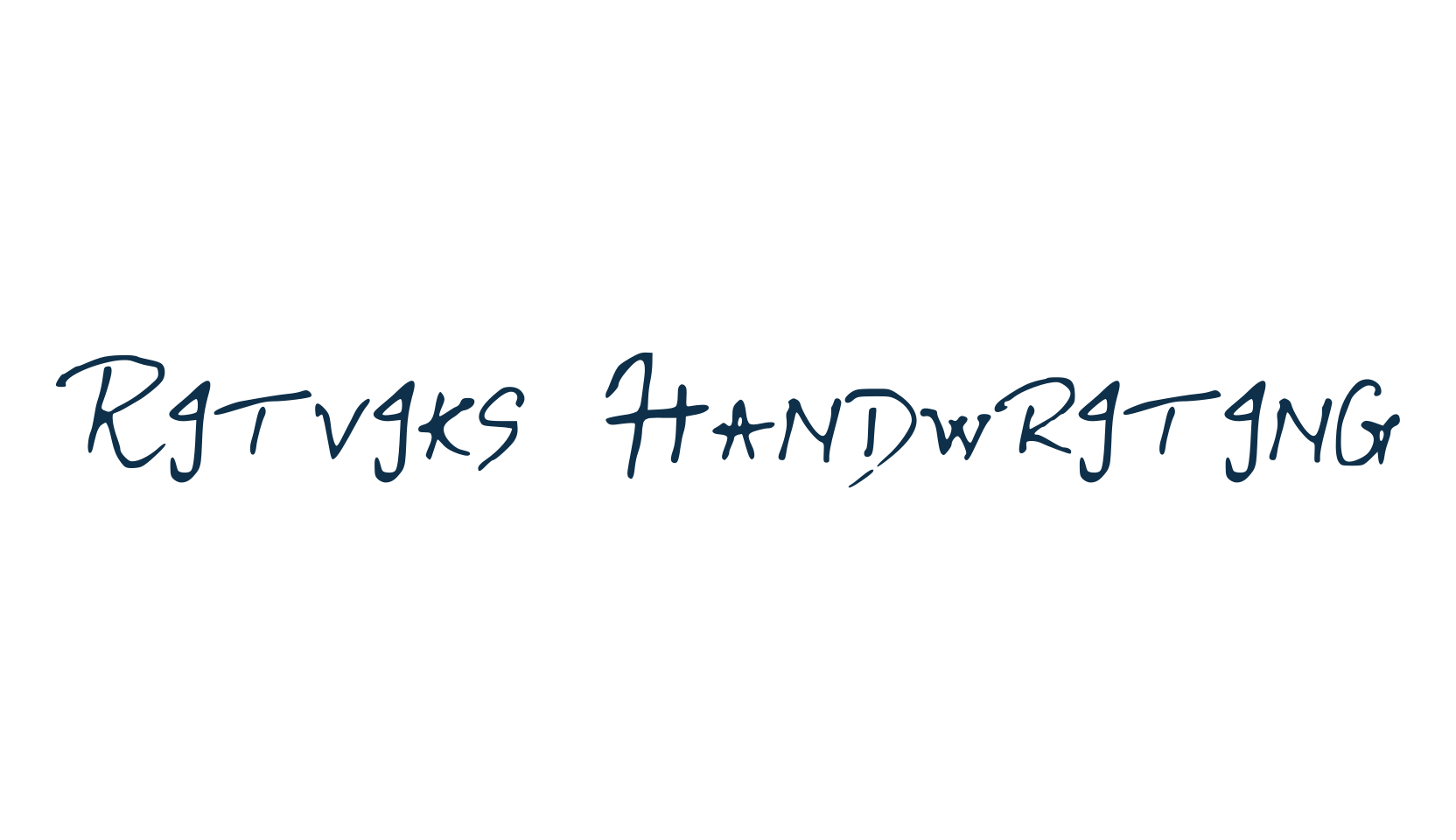 Ritviks Handwriting, script handwritten fancy decorative calligraphy font preview