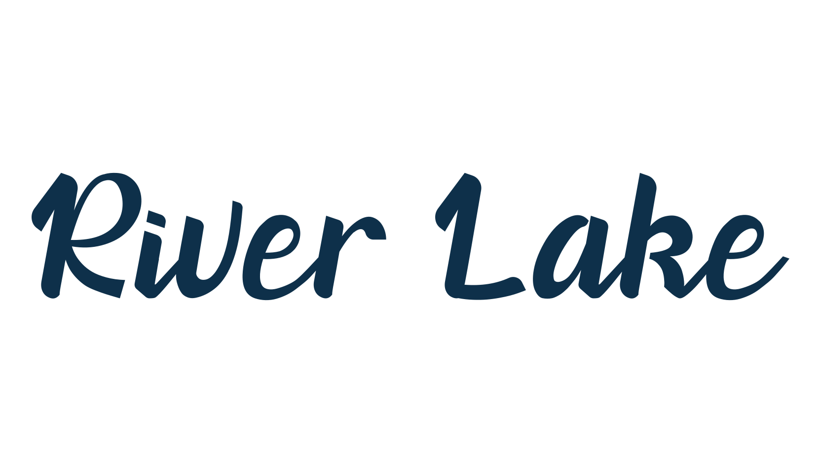 River Lake, fancy decorative font preview