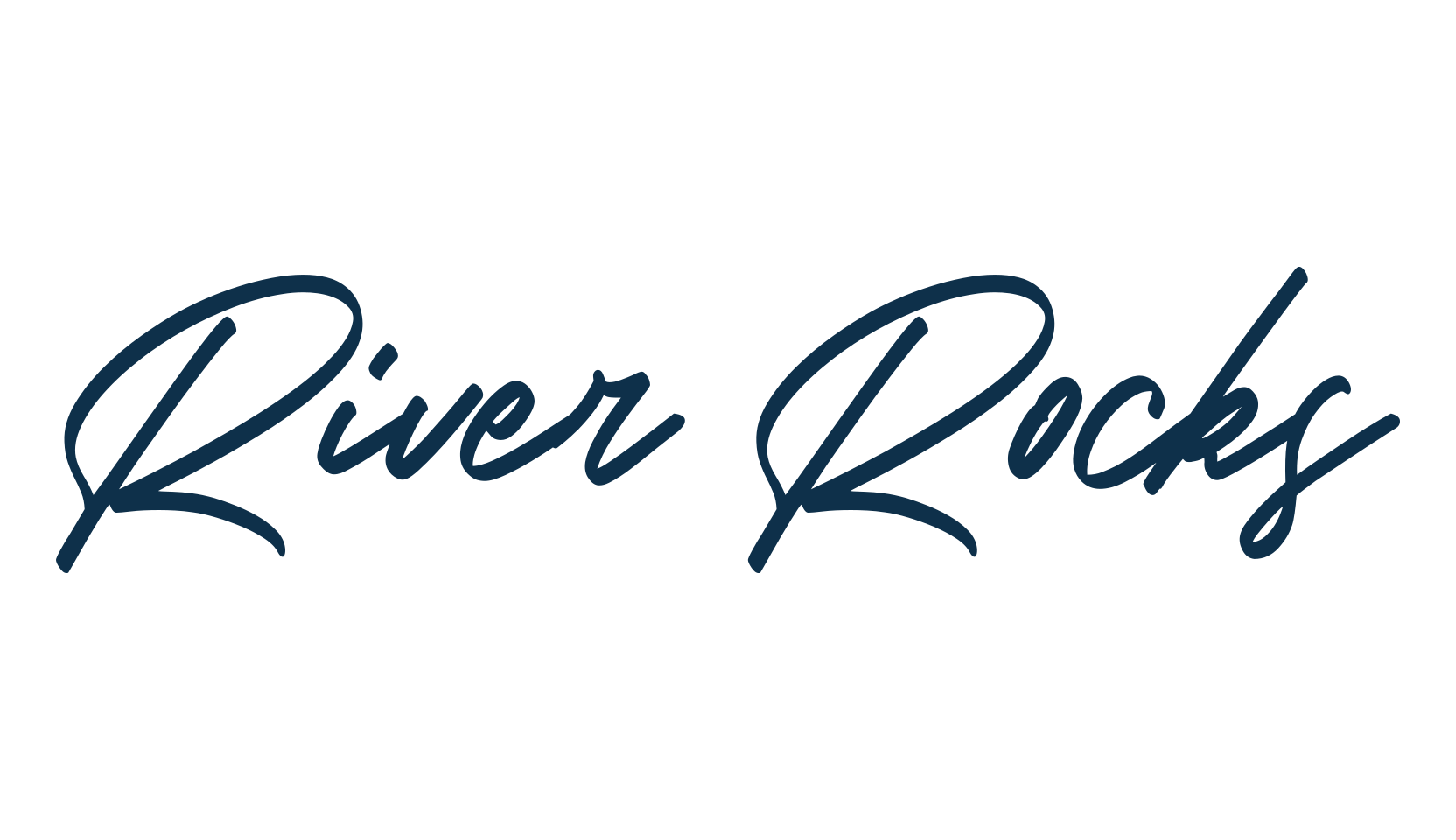 River Rocks, script brush fancy decorative calligraphy font preview
