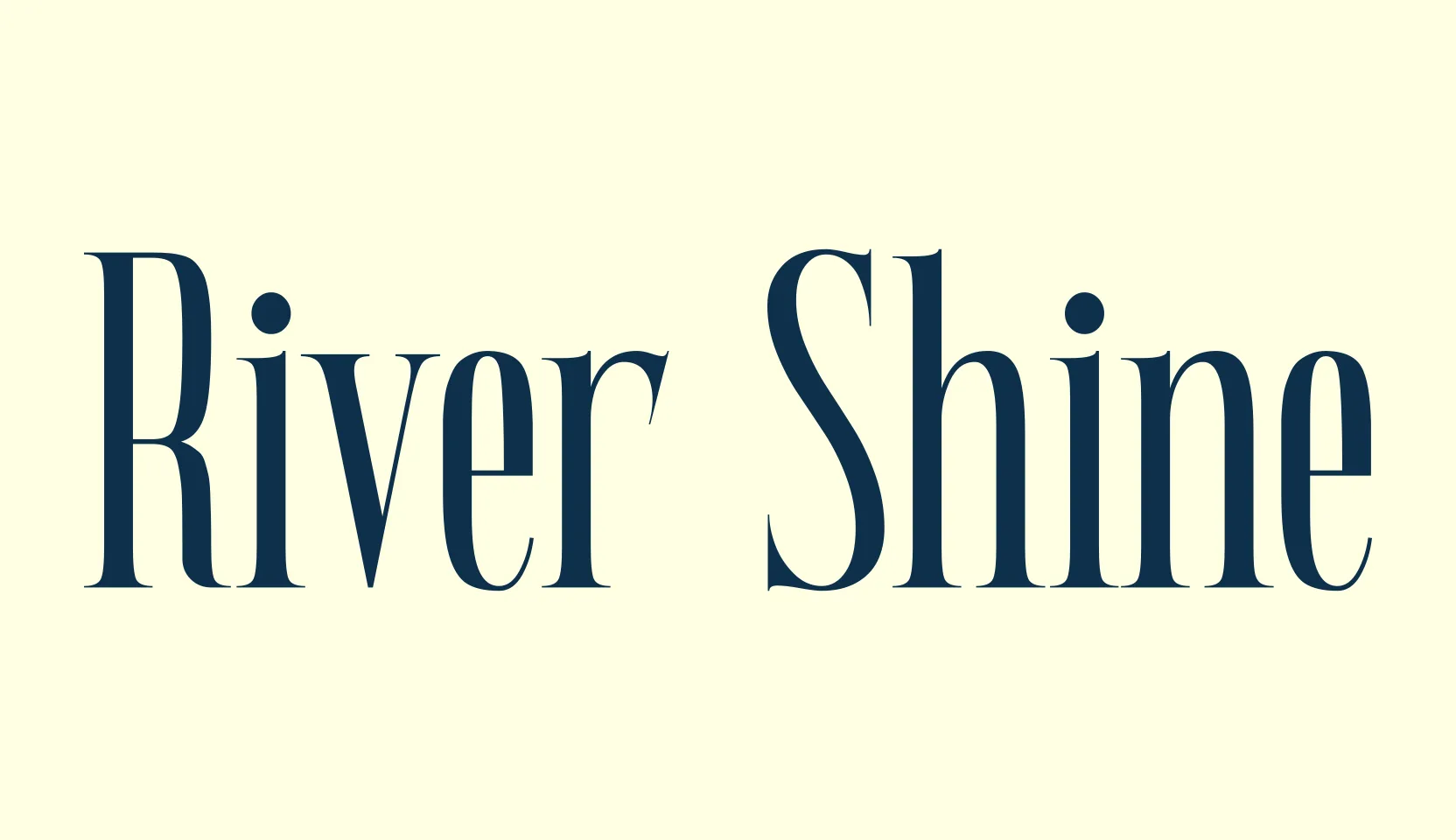 River Shine, basic serif font preview