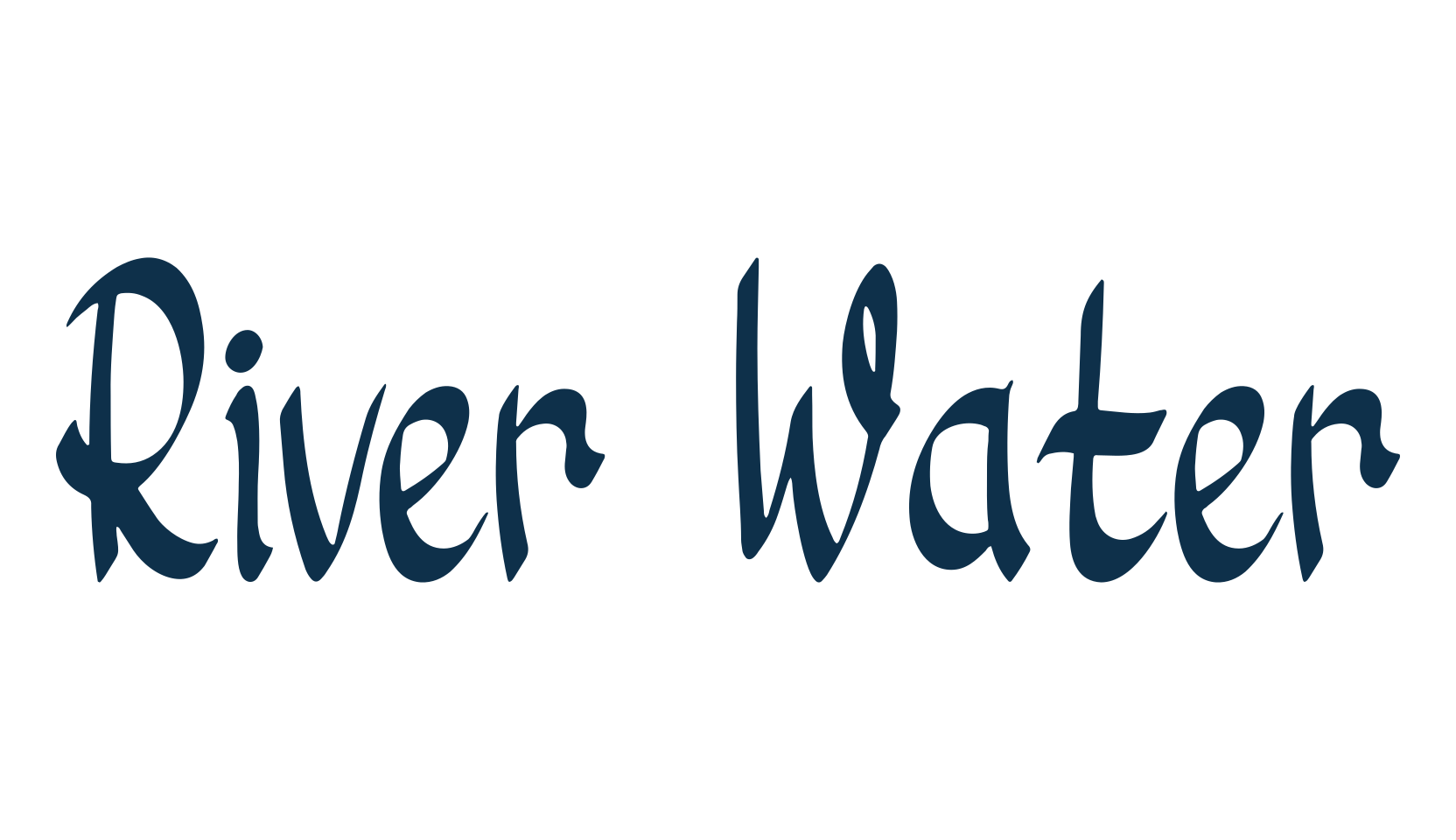 River Water, fancy decorative font preview