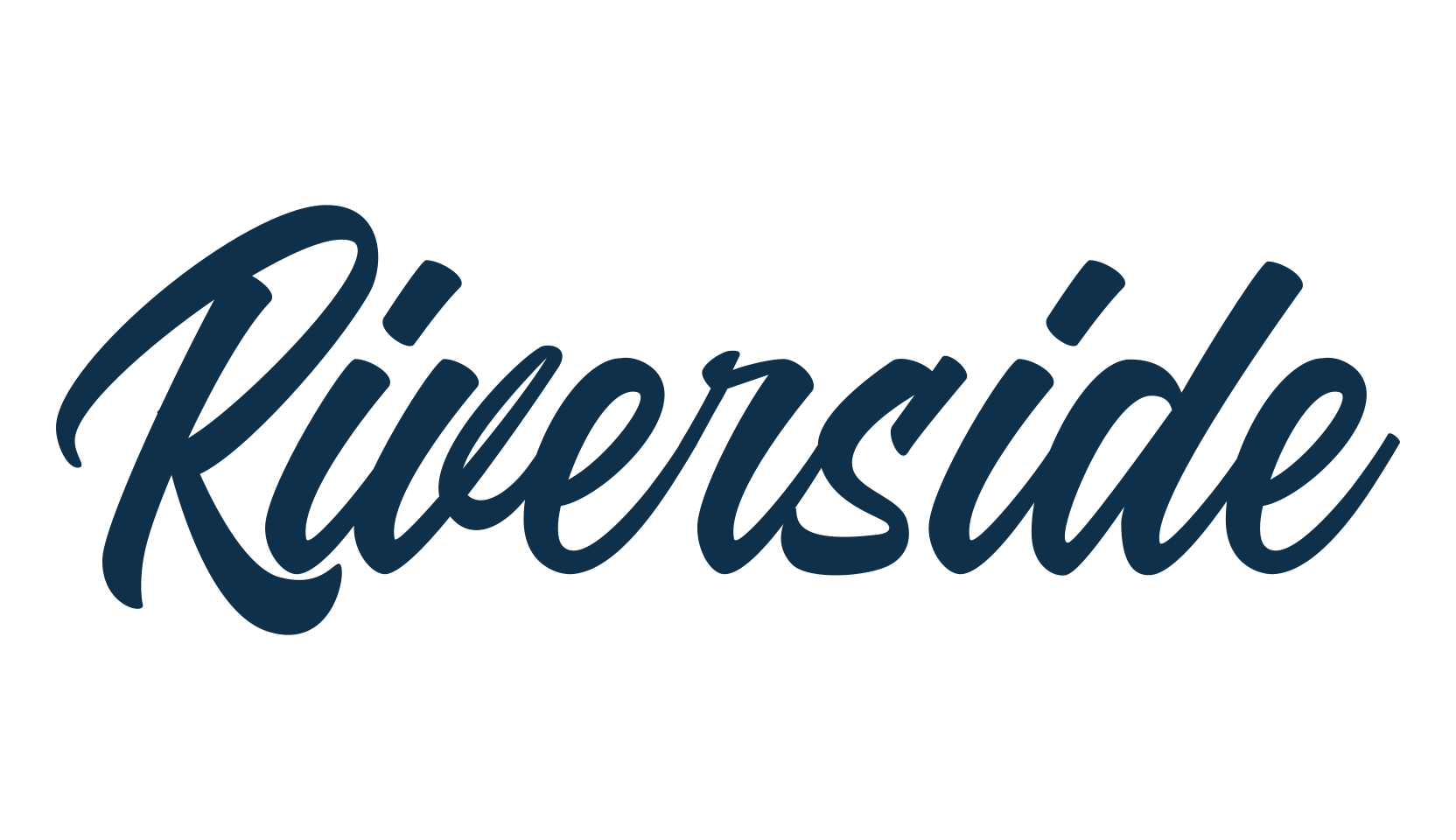 Riverside, brush font preview