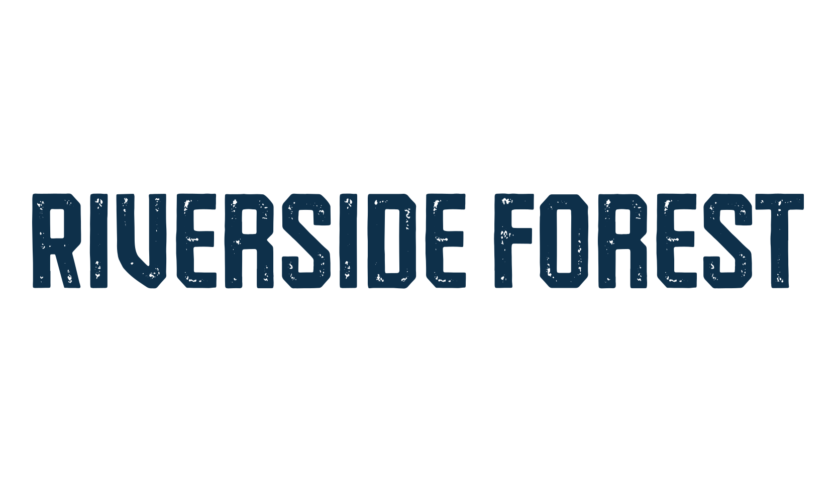Riverside Forest, eroded font preview