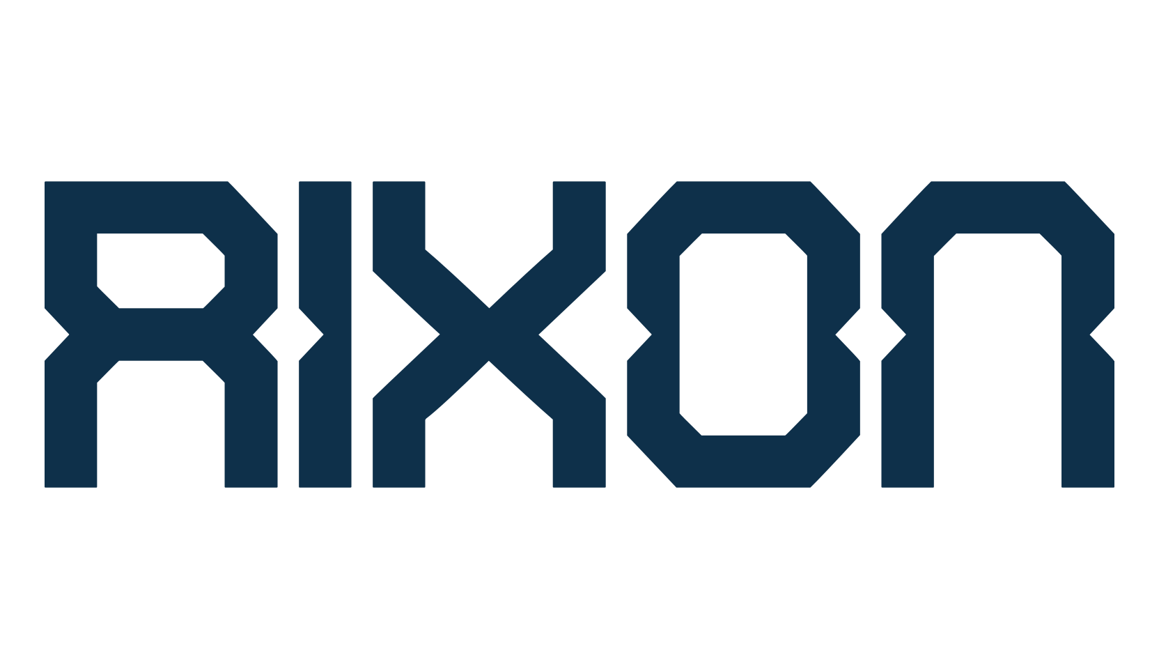 Rixon, techno sci-fi font preview