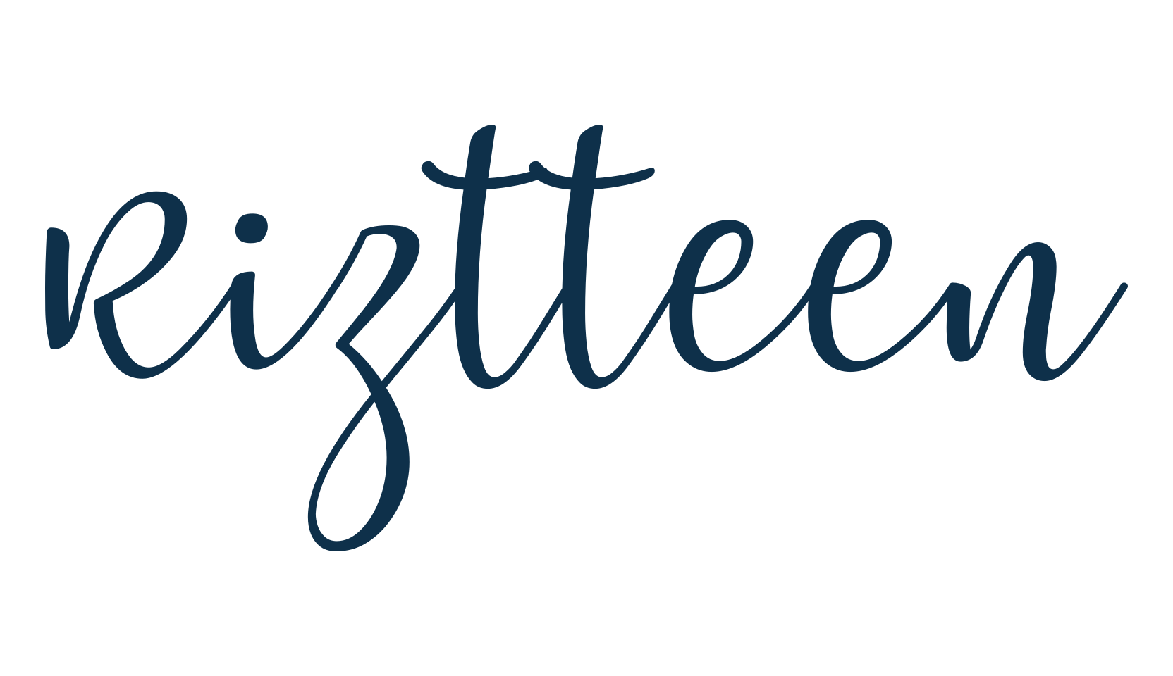 Riztteen, calligraphy font preview