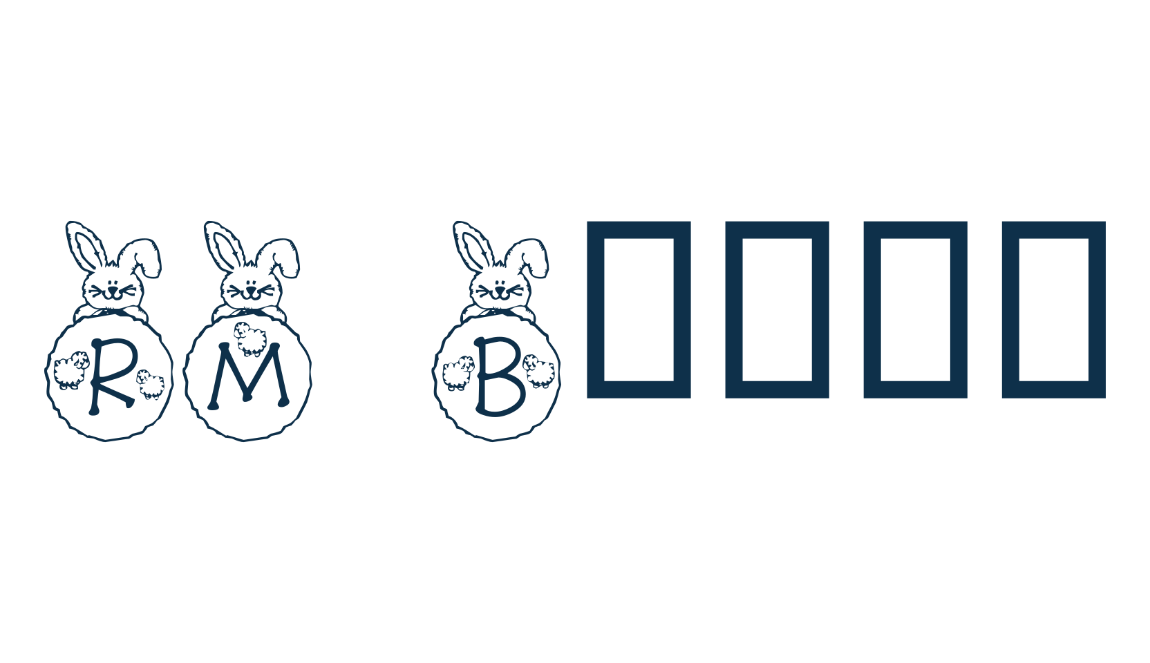 RM Bunny, fancy decorative font preview
