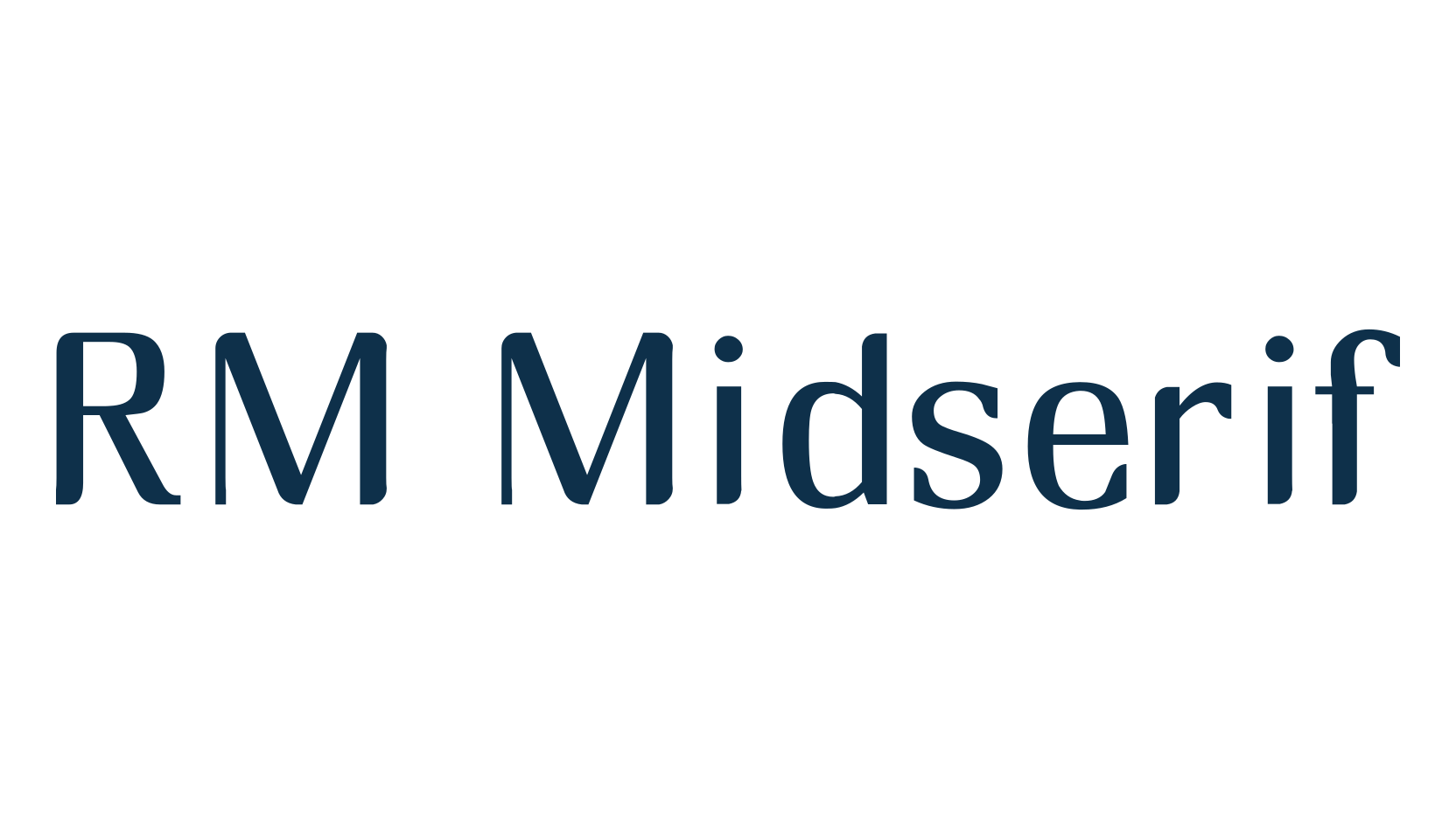RM Midserif, various font preview