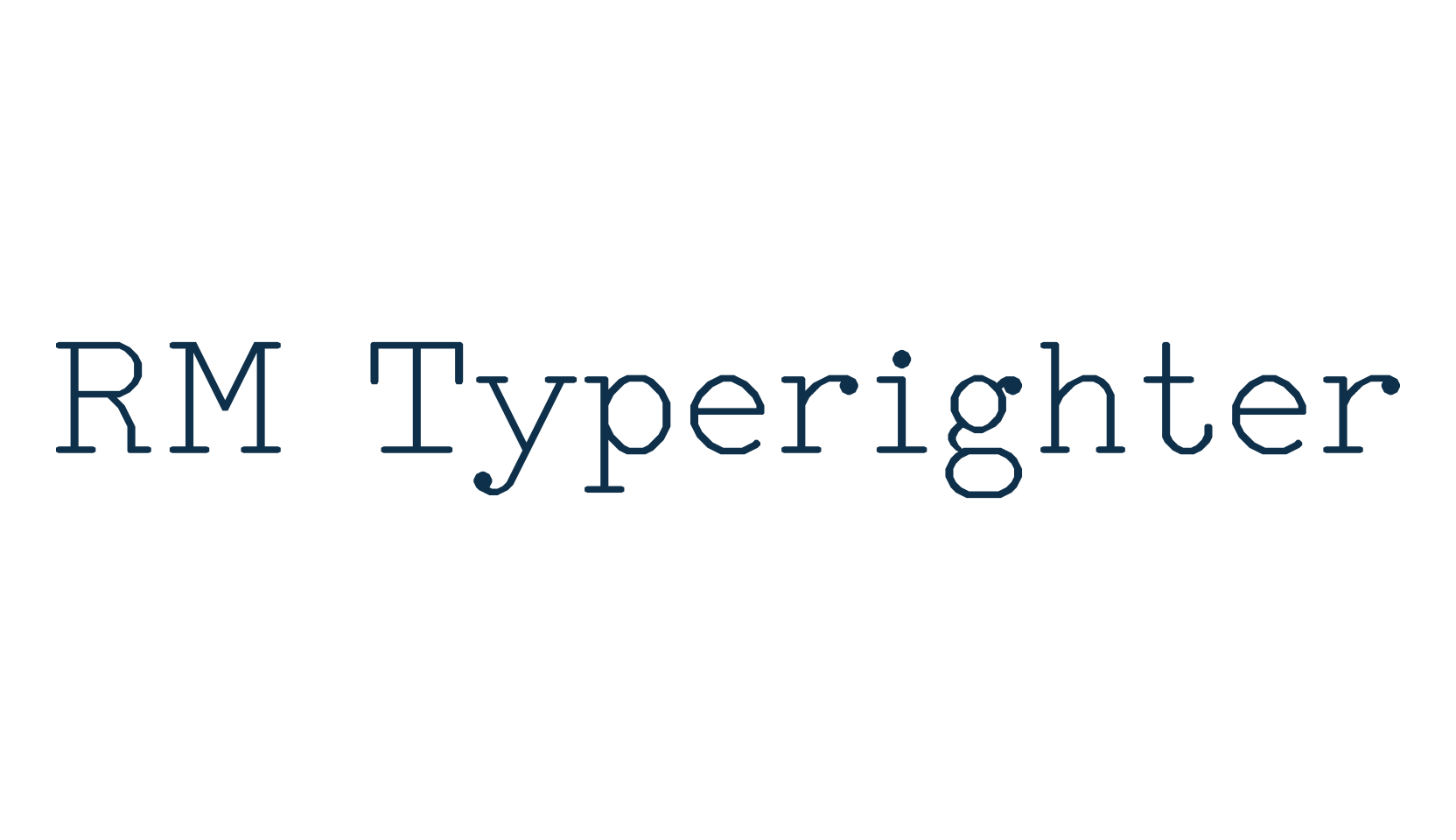 RM Typerighter, typewriter font preview
