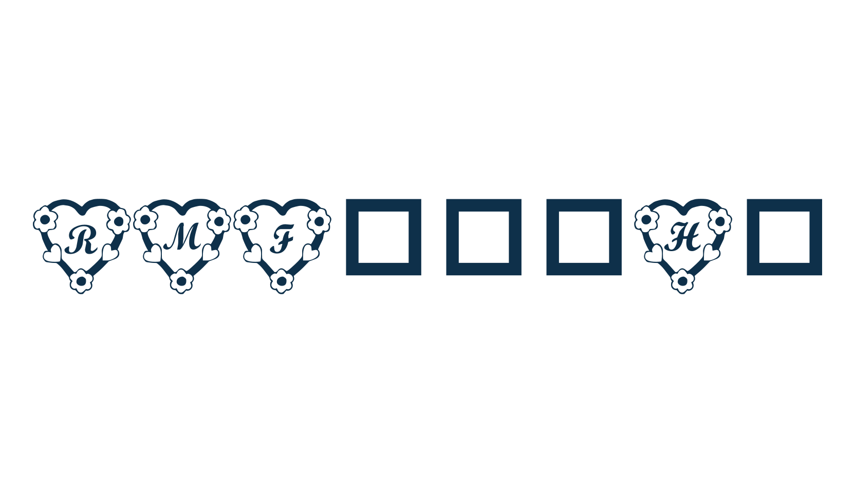 RMFlwrHt, fancy decorative font preview