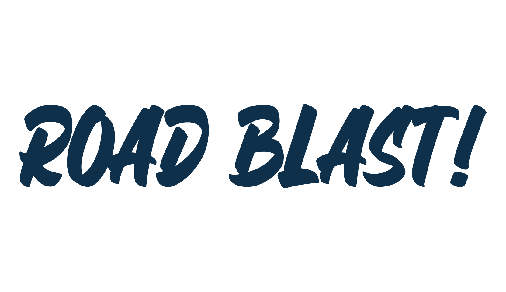 Road Blast!, brush font preview