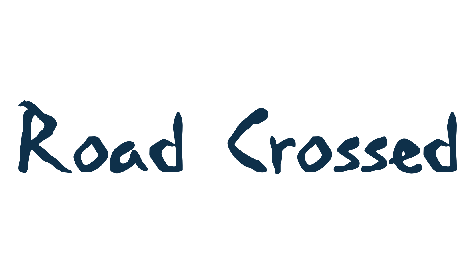 Road Crossed, various font preview