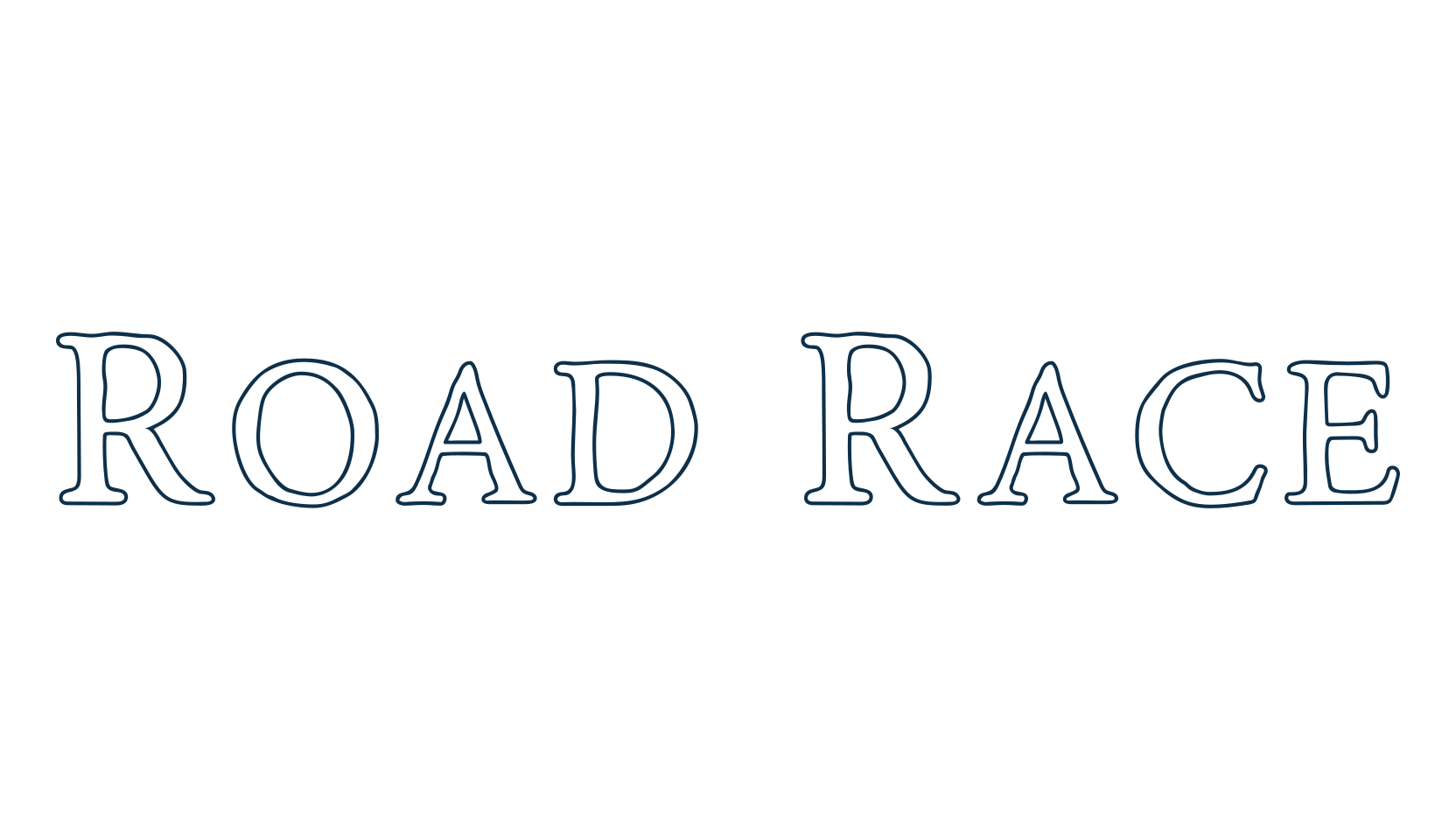 Road Race, eroded font preview