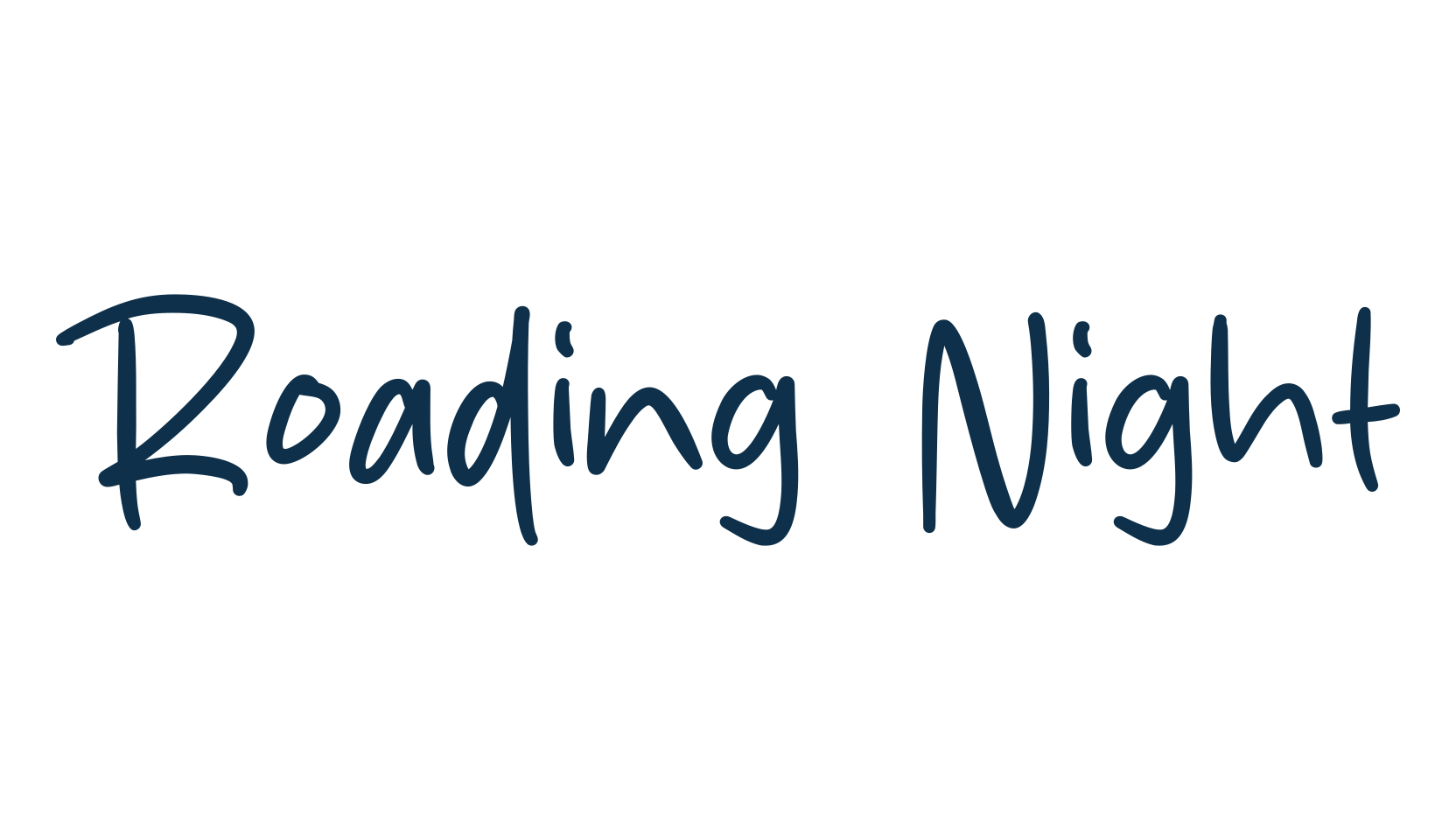 Roading Night, handwriting font preview