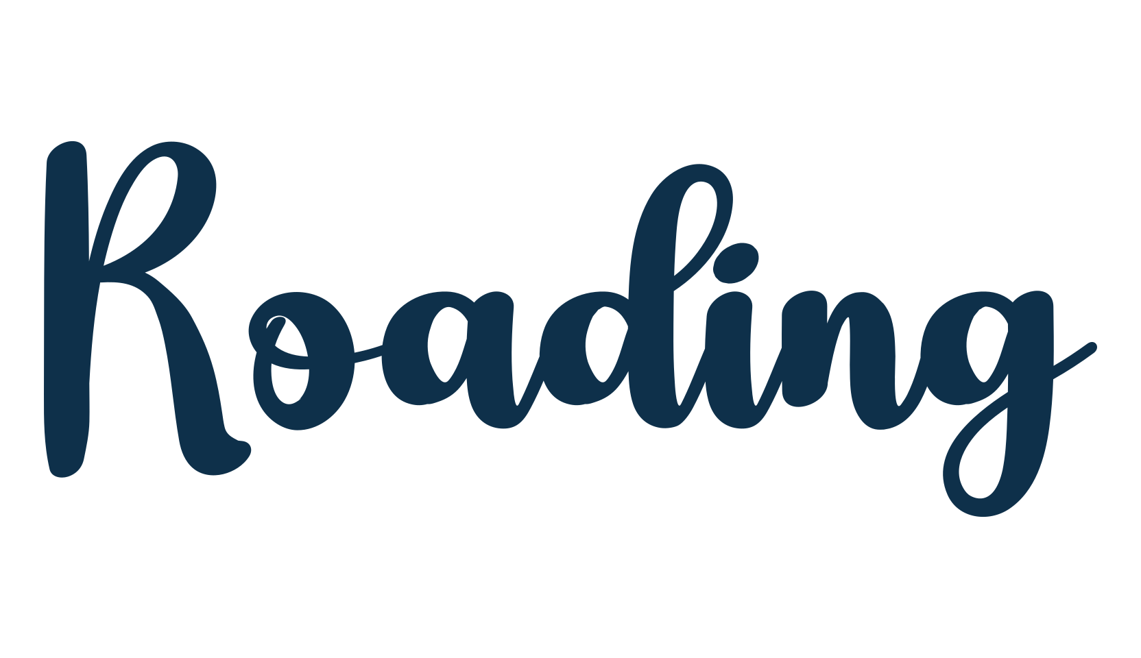 Roading, fancy decorative font preview