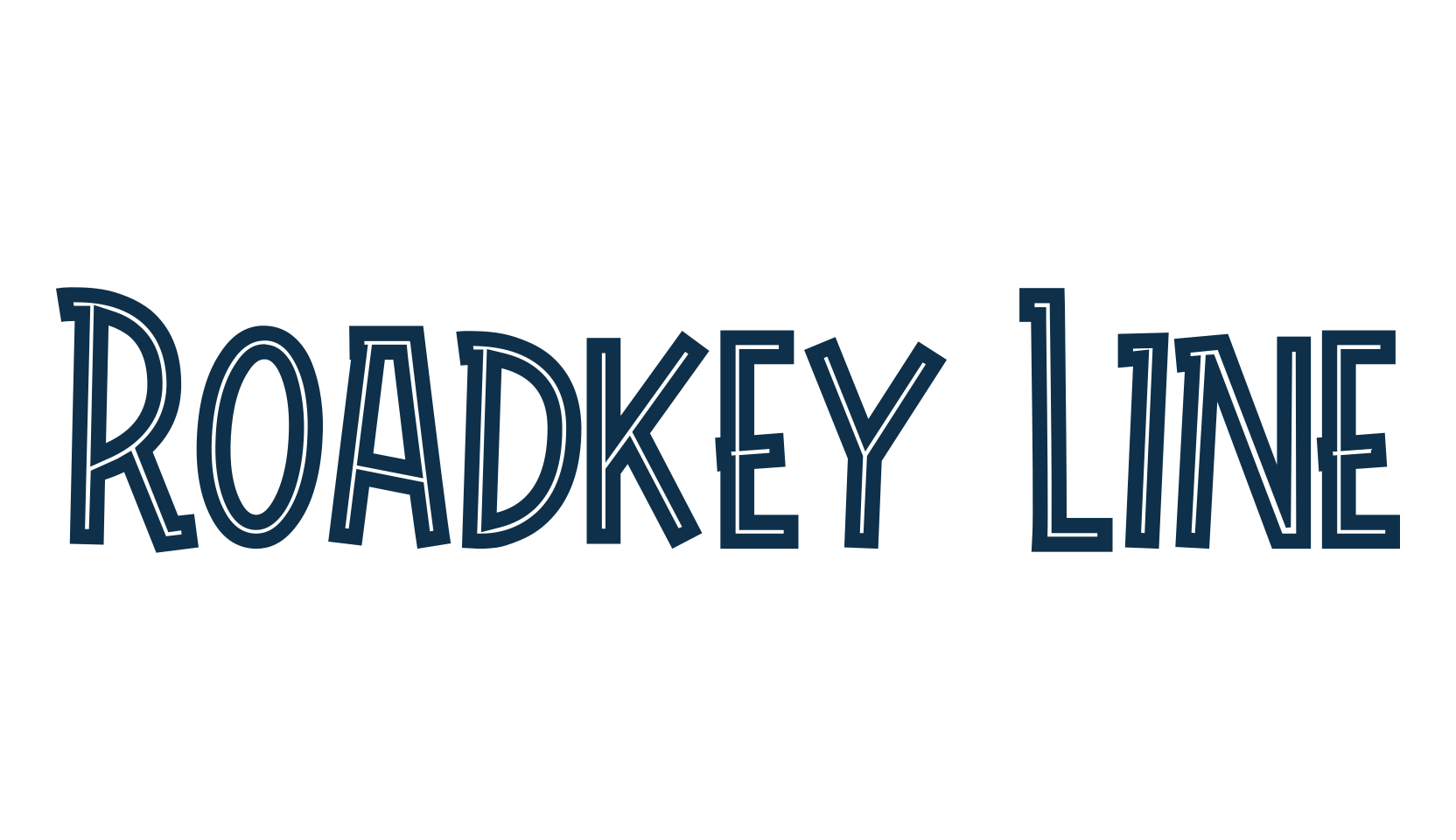 Roadkey Line, cartoon font preview