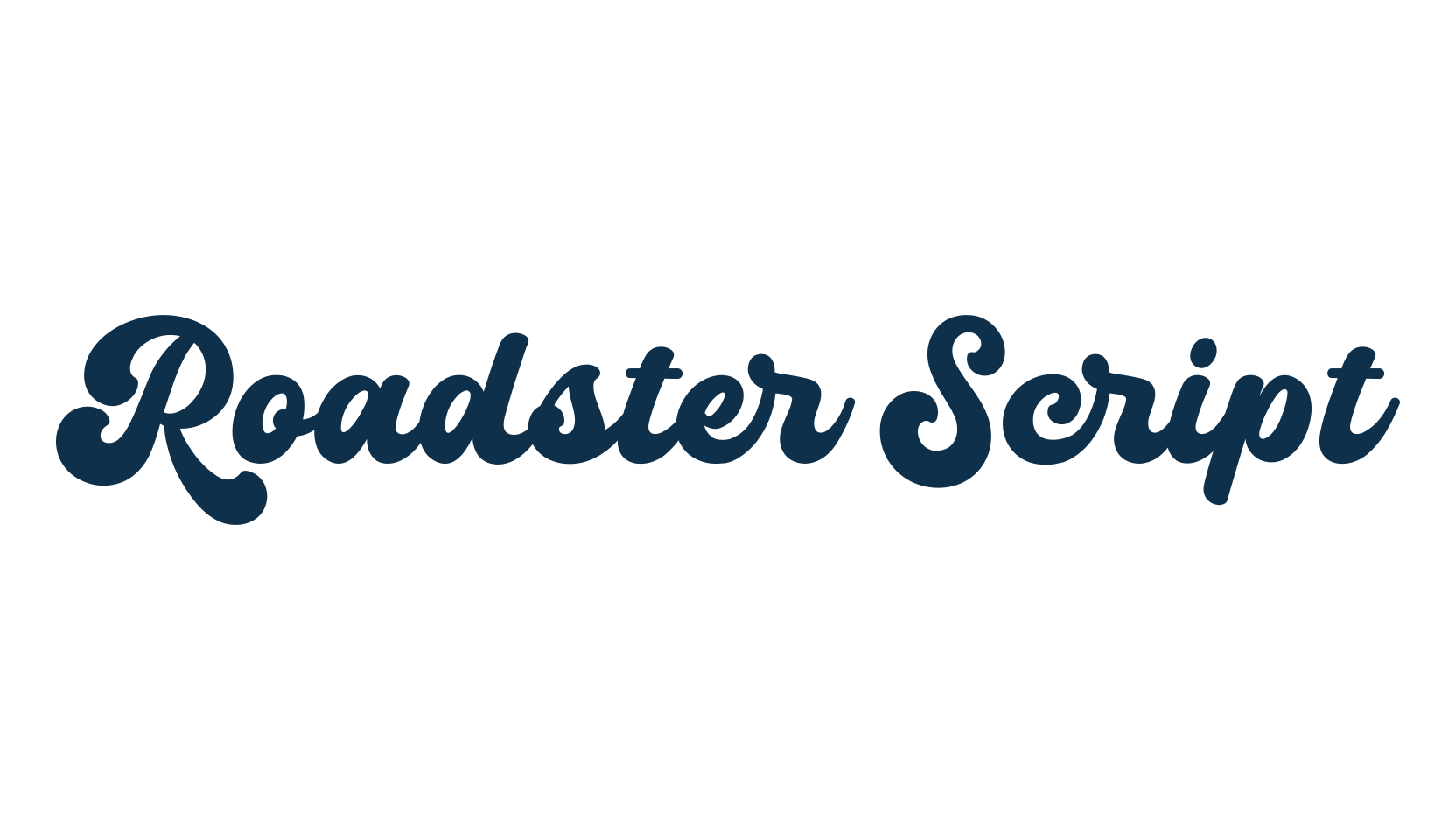 Roadster Script, old school font preview
