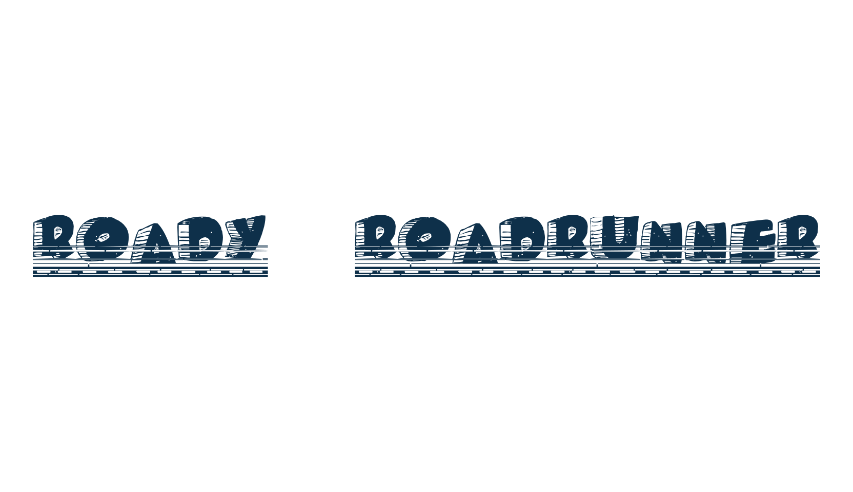 Roady Roadrunner, cartoon font preview