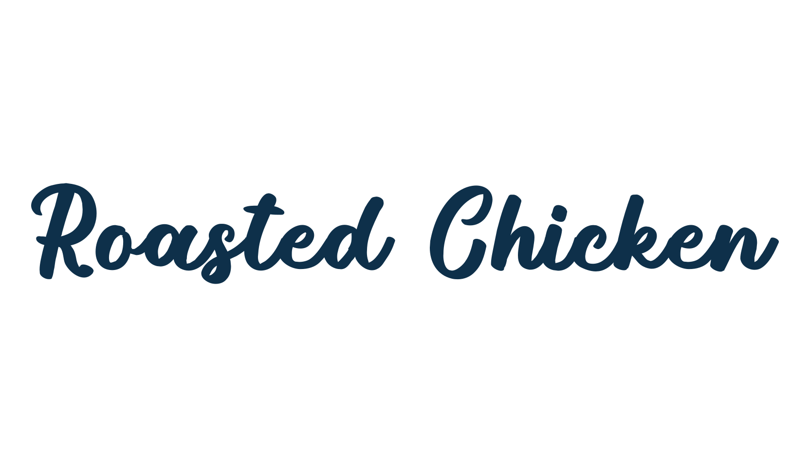 Roasted Chicken, handwriting font preview