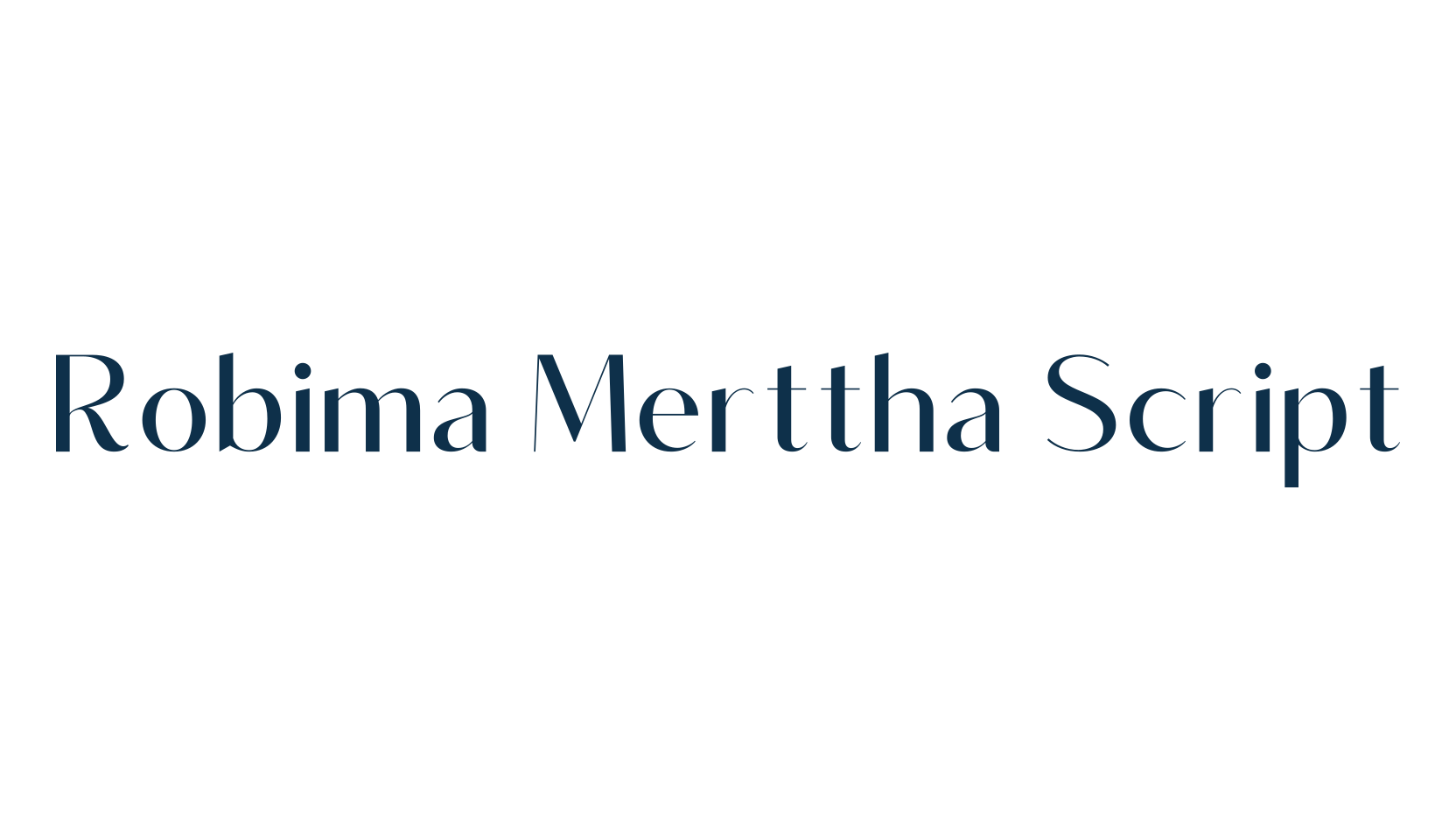 Robima Merttha Script, script handwritten fancy decorative calligraphy font preview