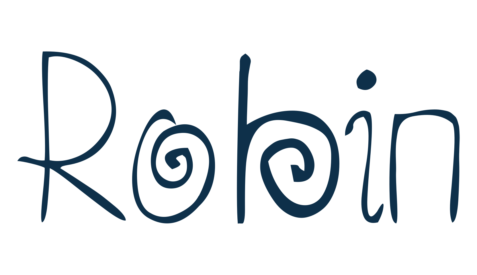 Robin, fancy curly decorative font preview