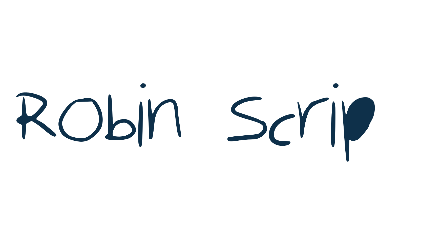 Robin Script, handwriting font preview