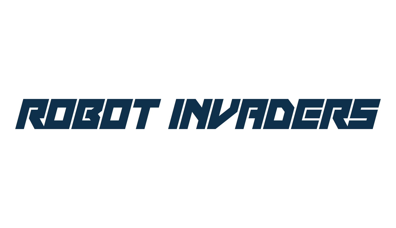 Robot Invaders, sci-fi font preview