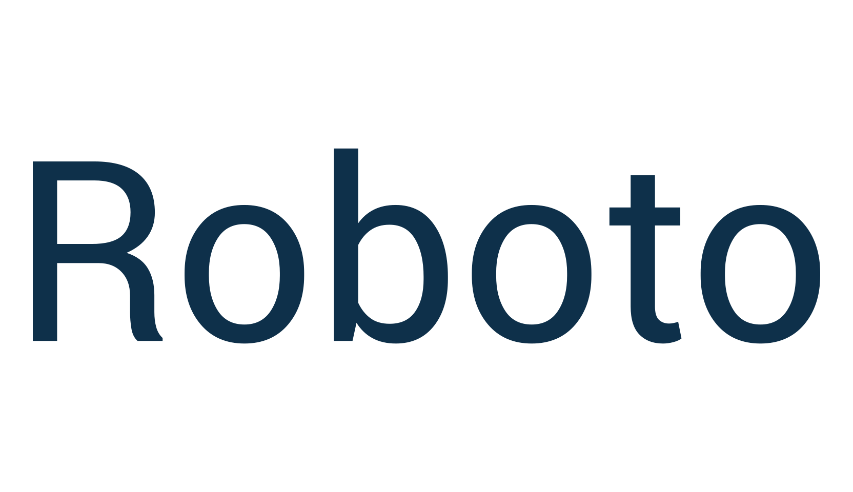 Roboto, sans serif font preview