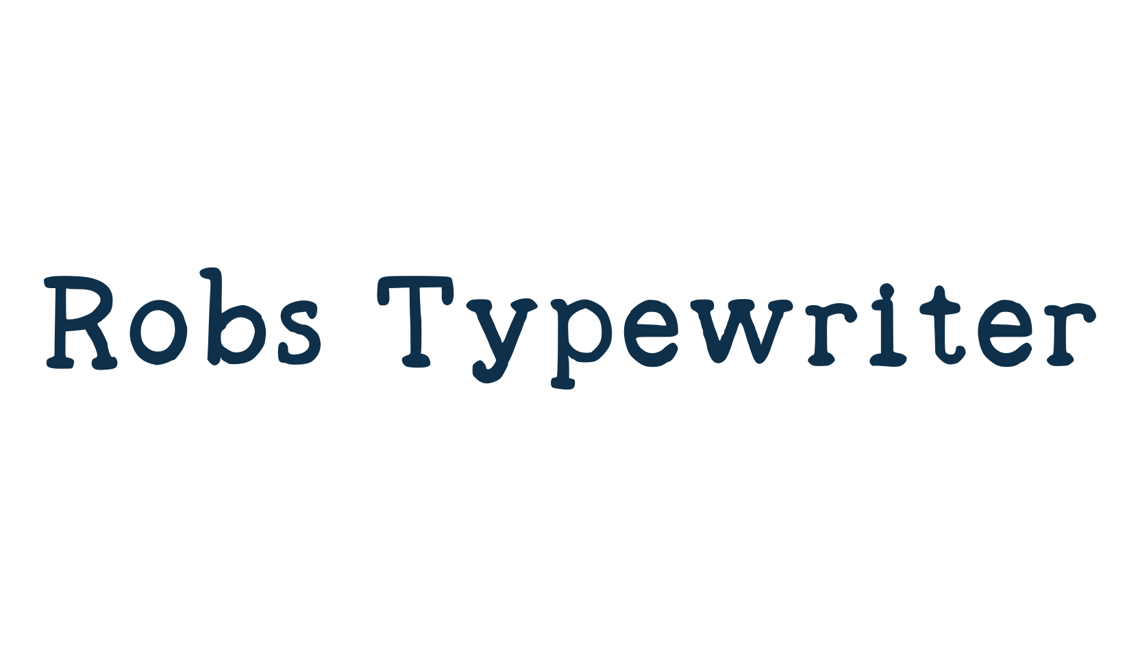 Robs Typewriter, typewriter font preview