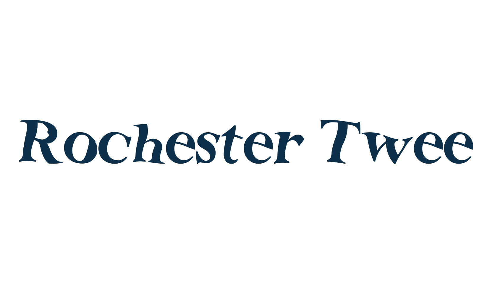 Rochester Twee, distorted font preview