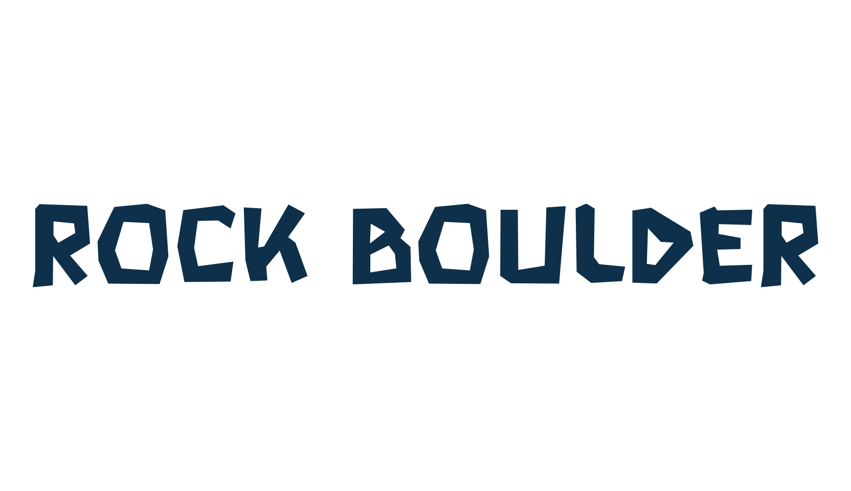 Rock Boulder, cartoon font preview