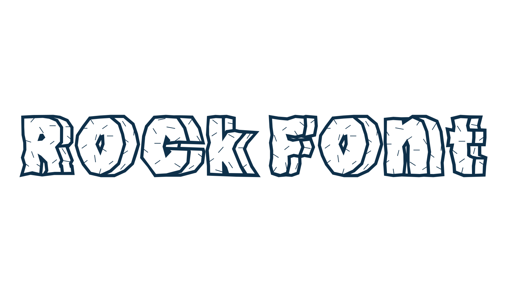 Rock Font, cartoon font preview