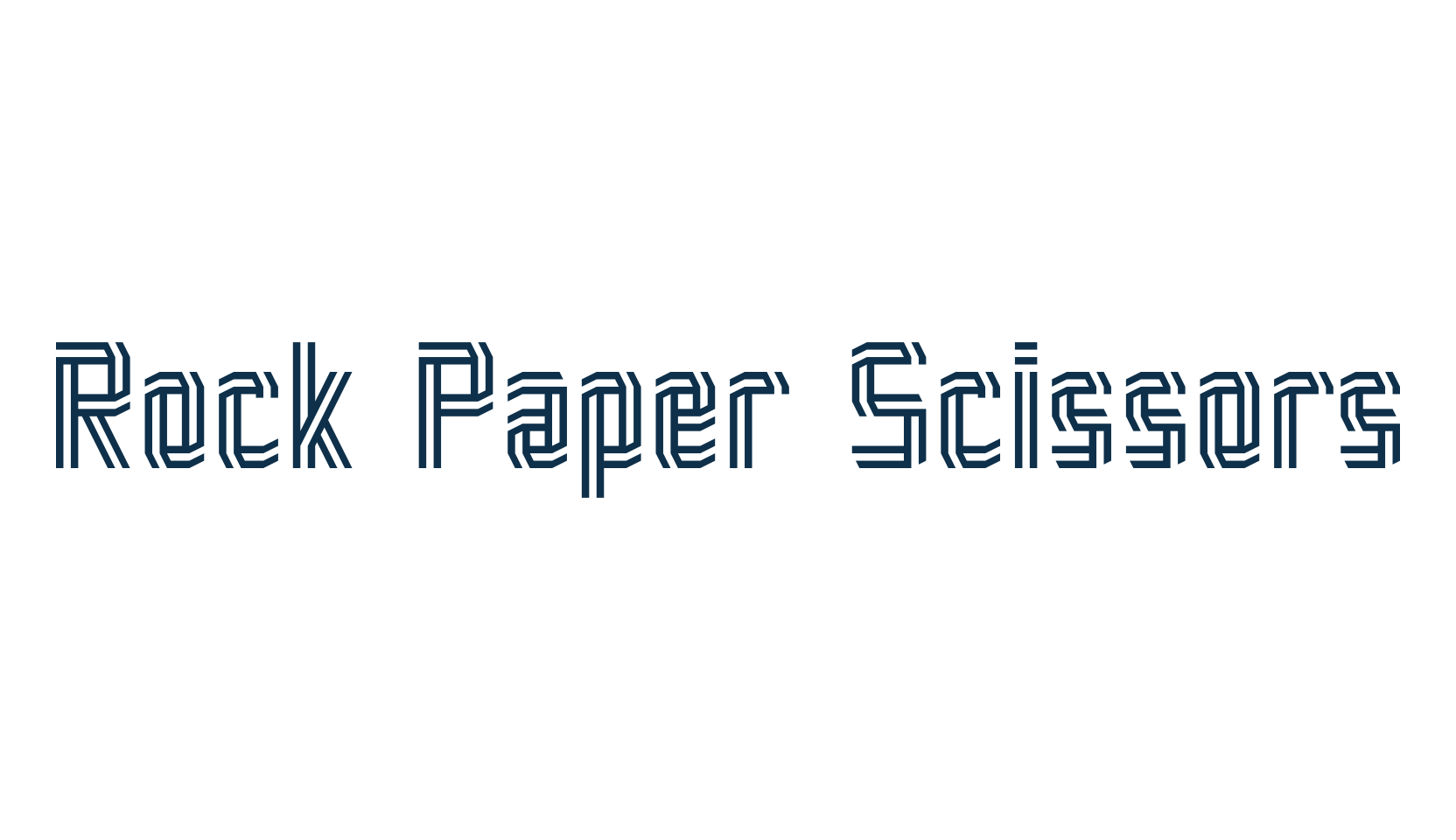 Rock Paper Scissors, fancy various decorative font preview