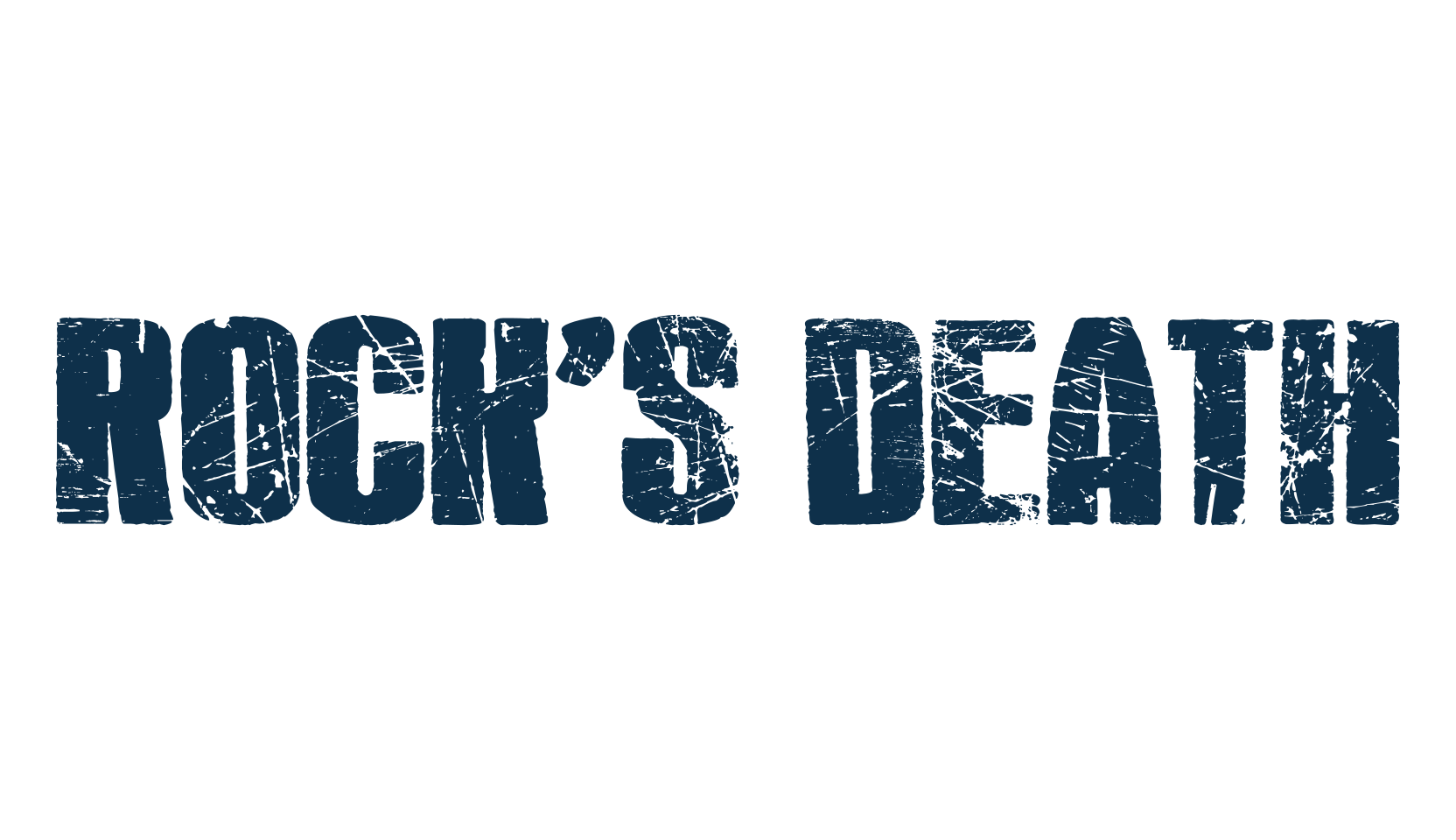 Rock's Death, fancy destroy decorative font preview