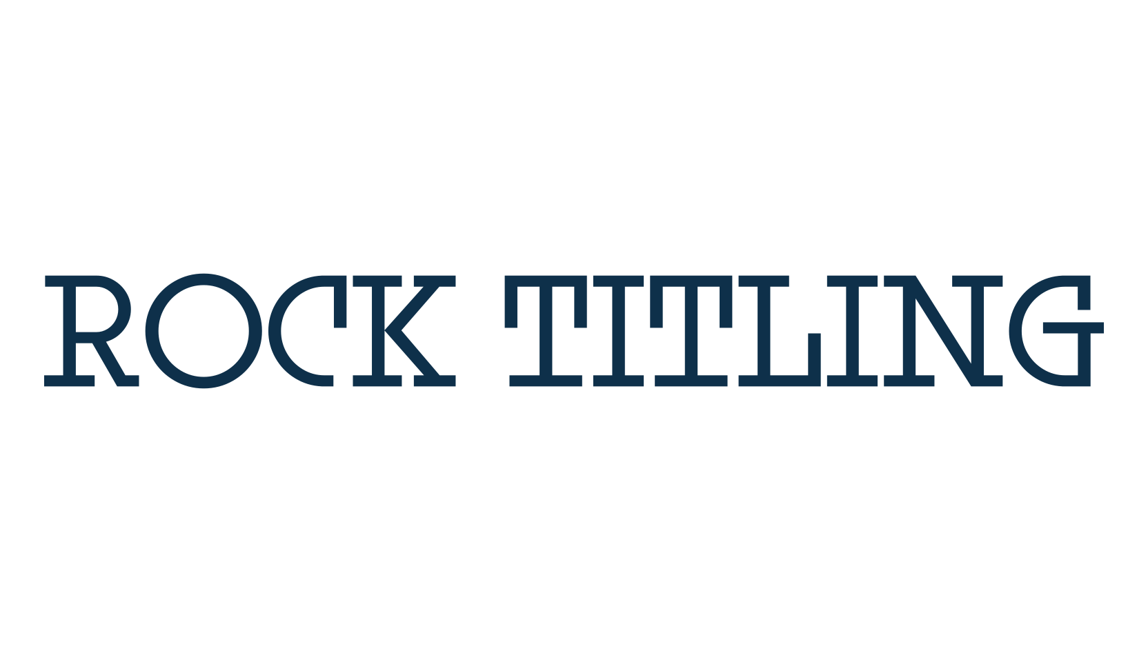 Rock Titling, basic serif font preview