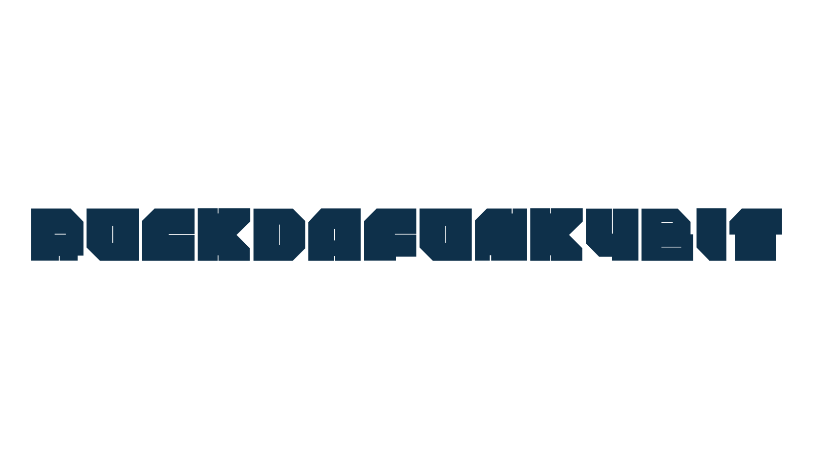 Rockdafonkybit, techno square sci-fi font preview