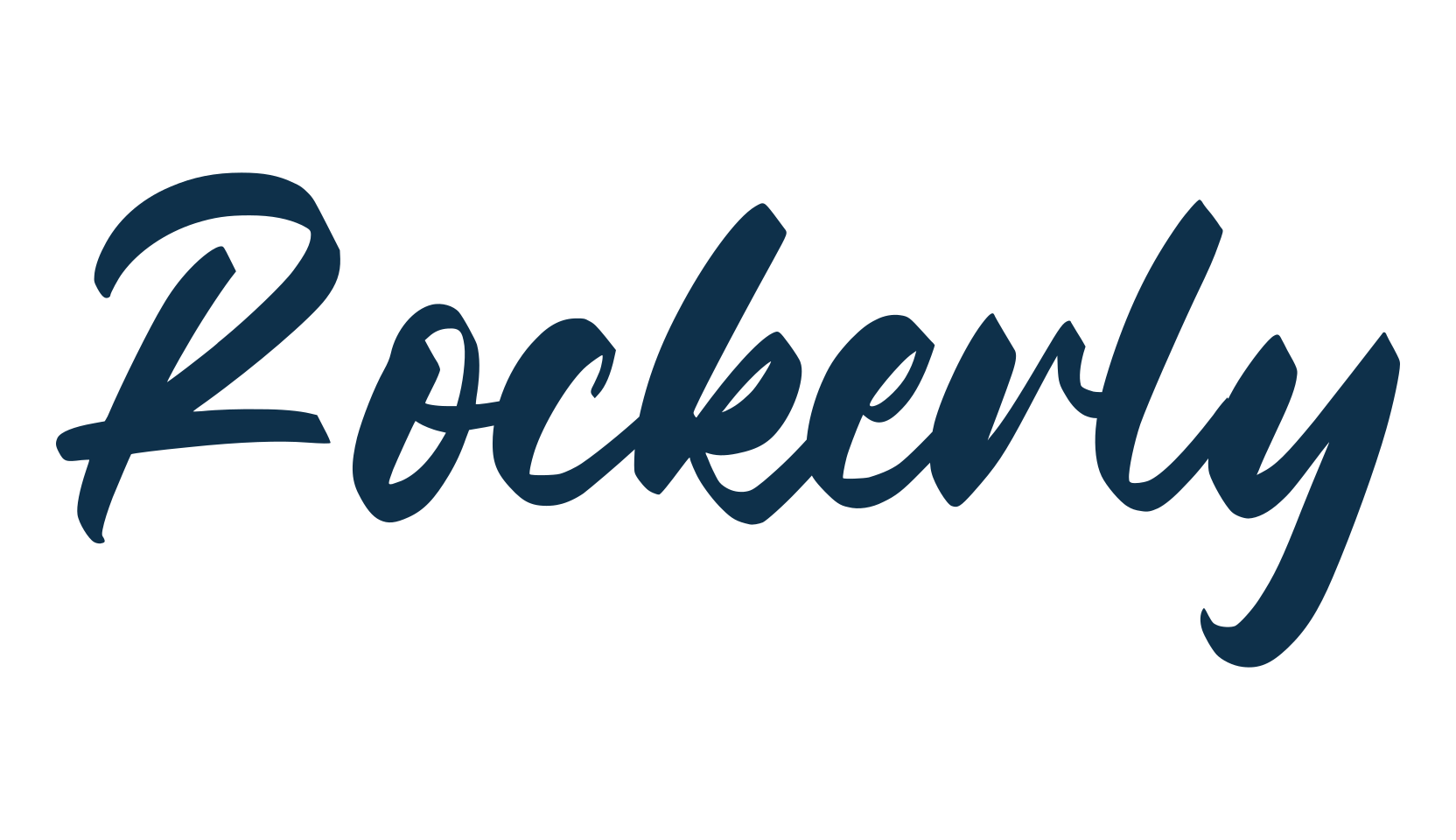 Rockerly, script brush fancy decorative calligraphy font preview