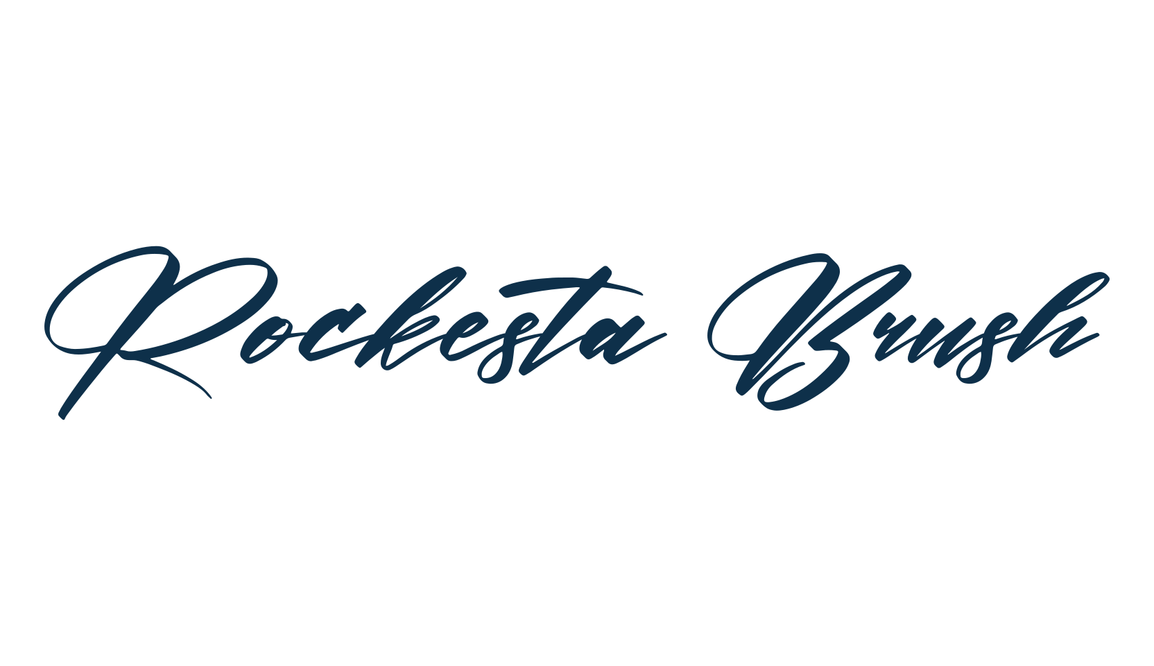 Rockesta Brush, script handwritten fancy decorative calligraphy font preview