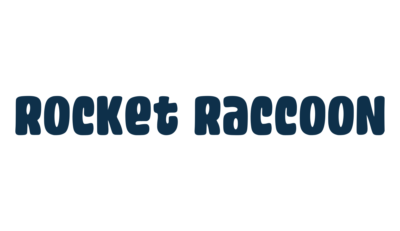 Rocket Raccoon, cartoon font preview