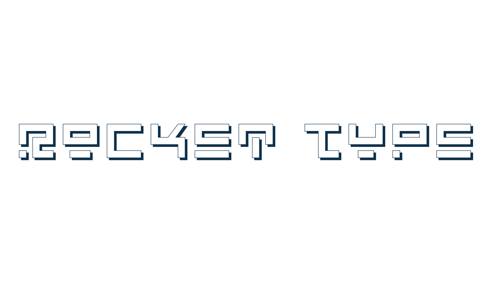 Rocket Type, techno square sci-fi font preview