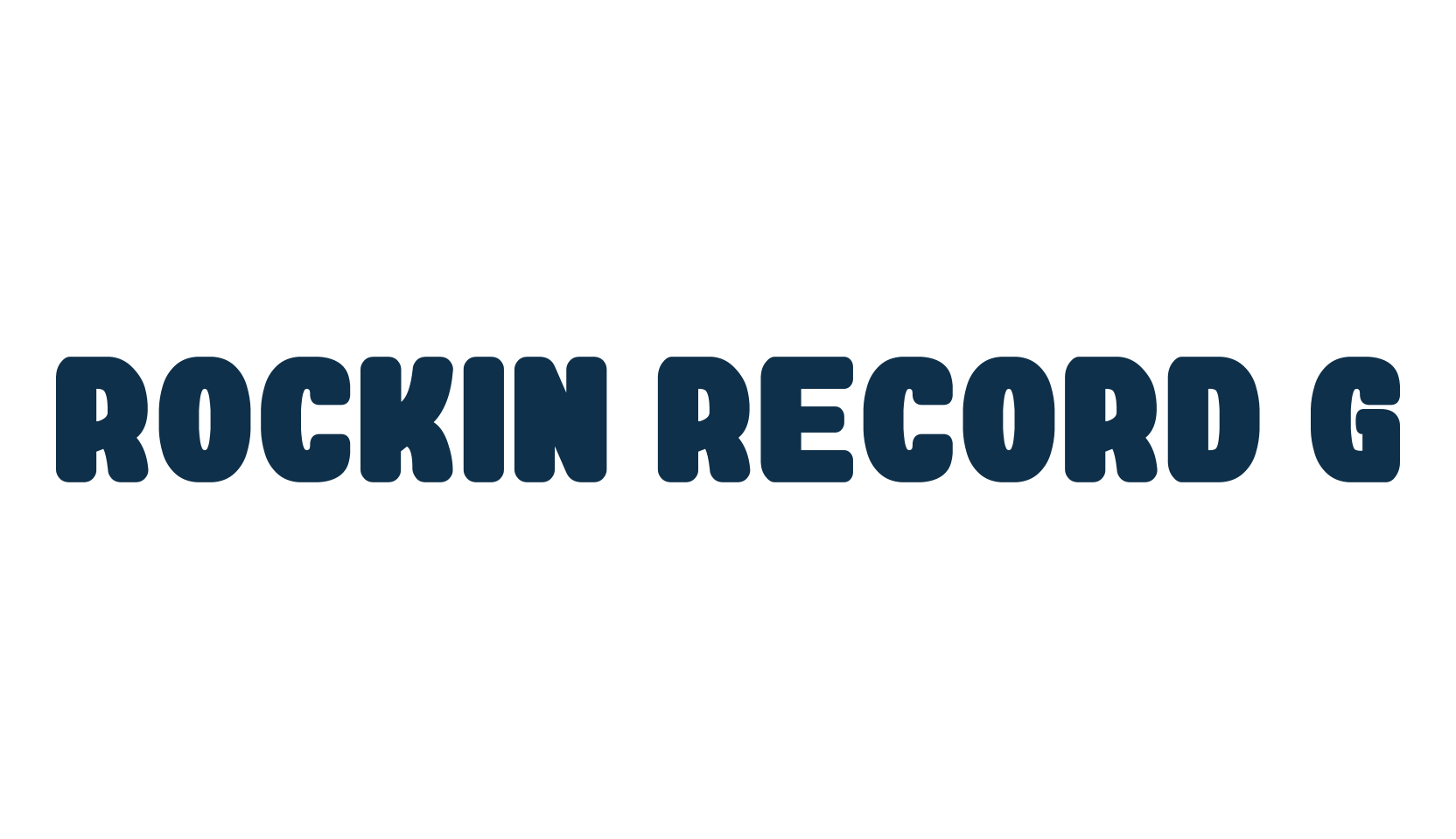 Rockin Record G, fancy groovy decorative font preview