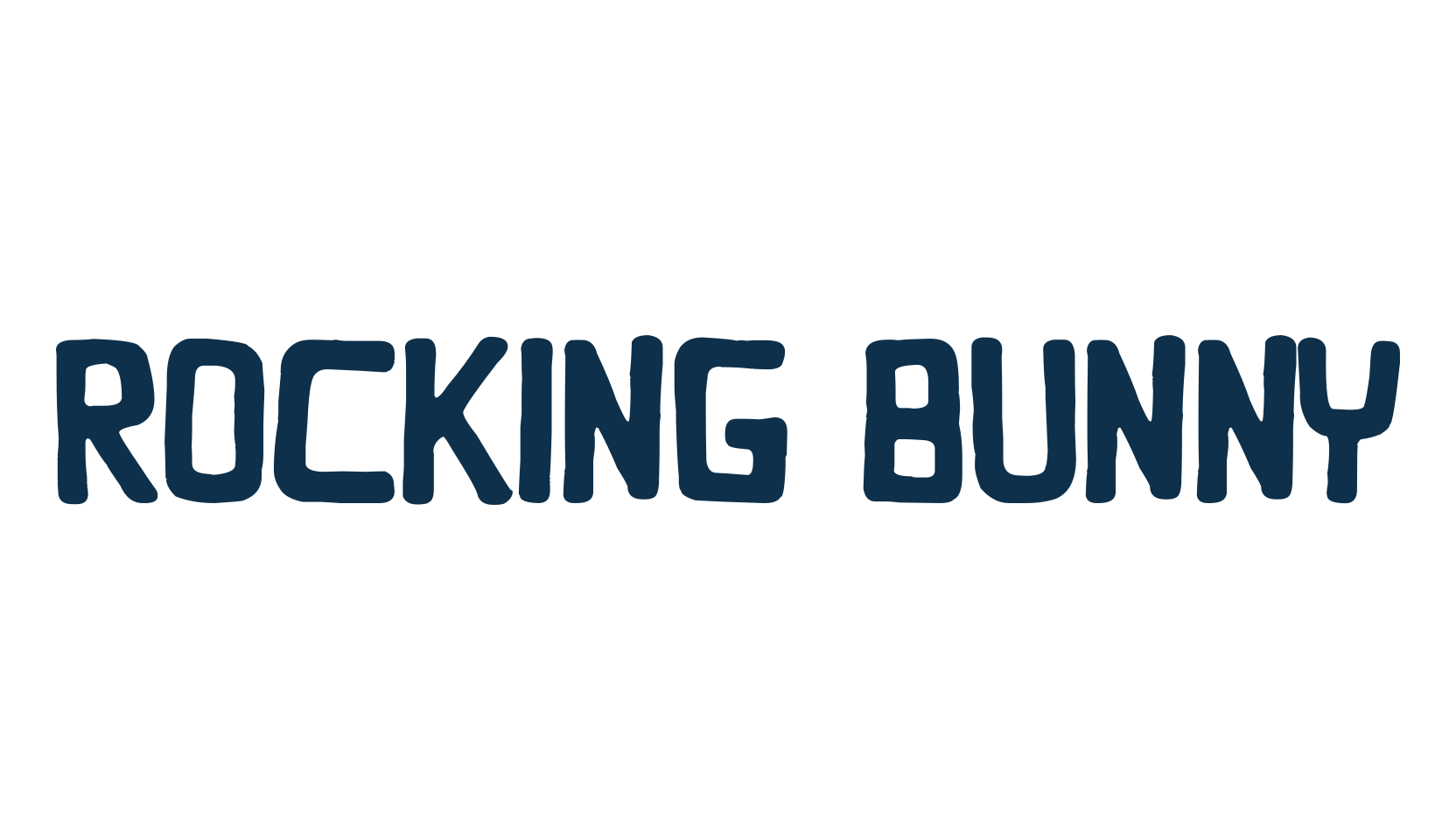 Rocking Bunny, fancy cartoon decorative font preview