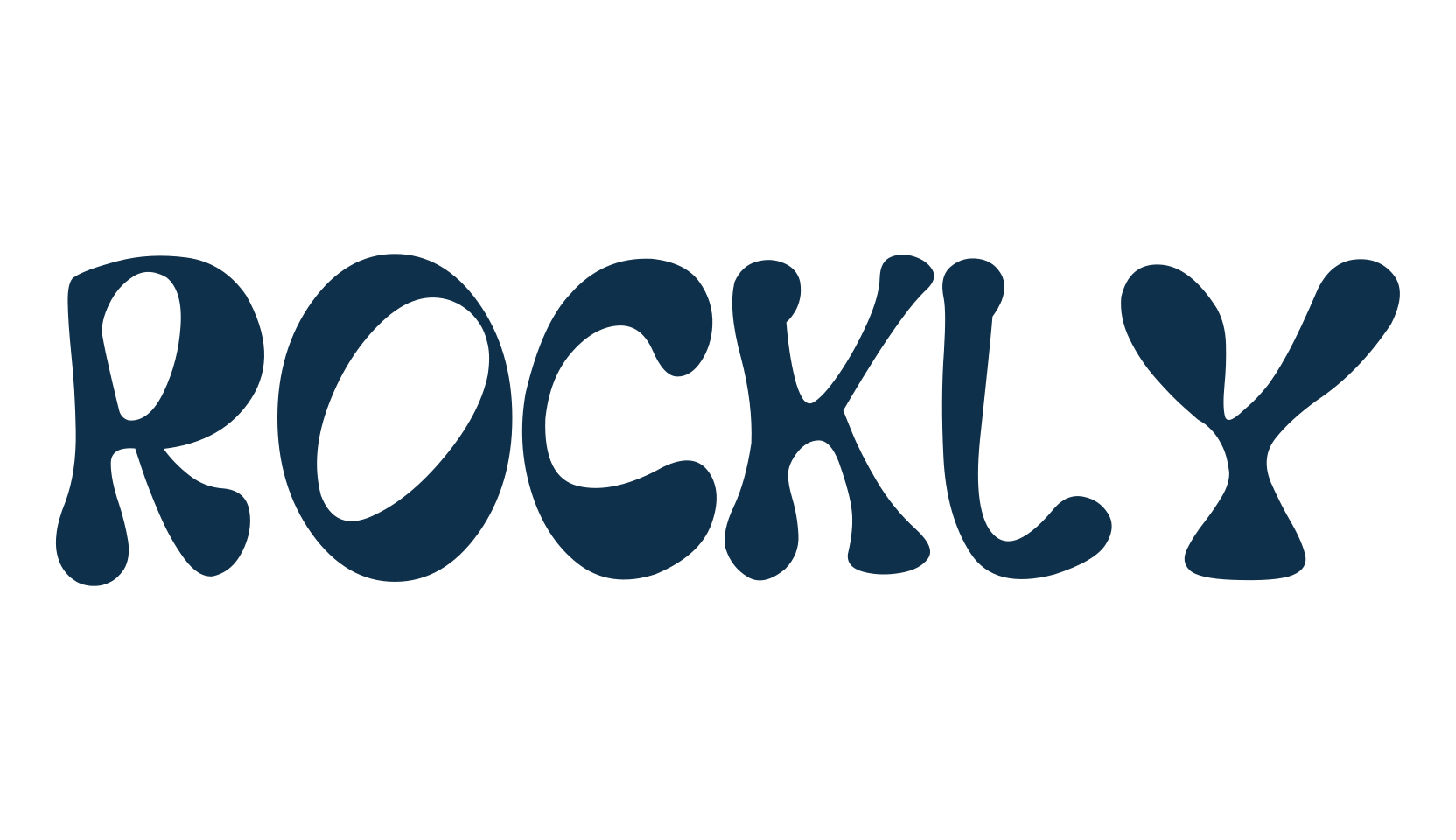 Rockly, fancy groovy decorative font preview
