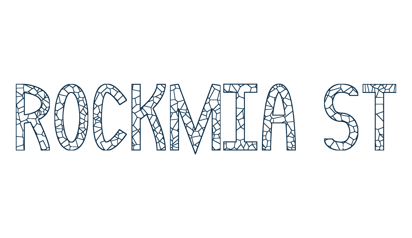 Rockmia ST, decorative font preview
